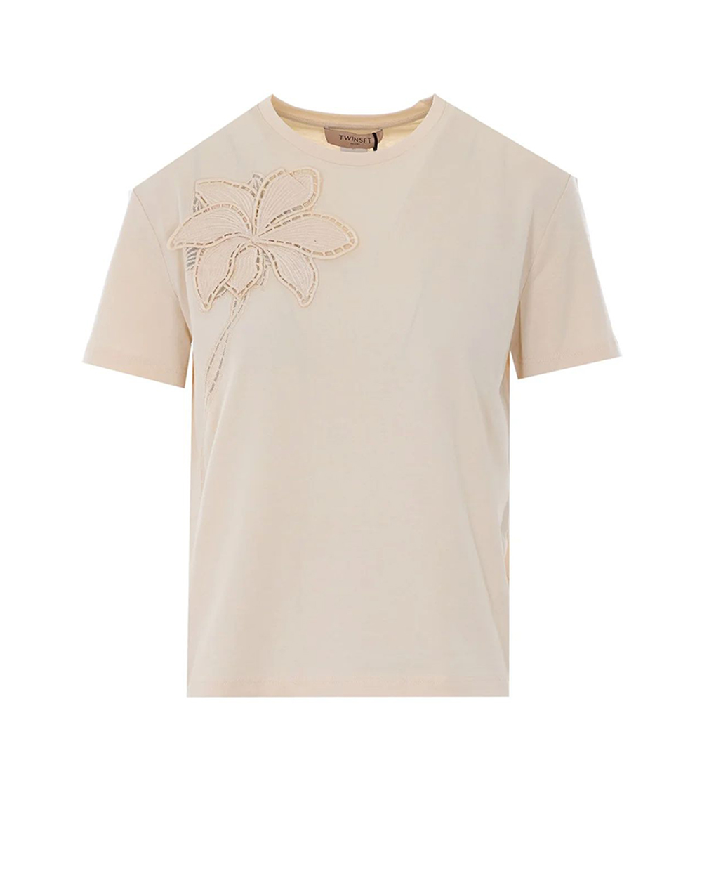 Twinset Μπλουζα Γυναικα Ρουχα Μπλουζες Τ Shirt Biege Βαμβακι 261Tp2080 07222 - Koolfly