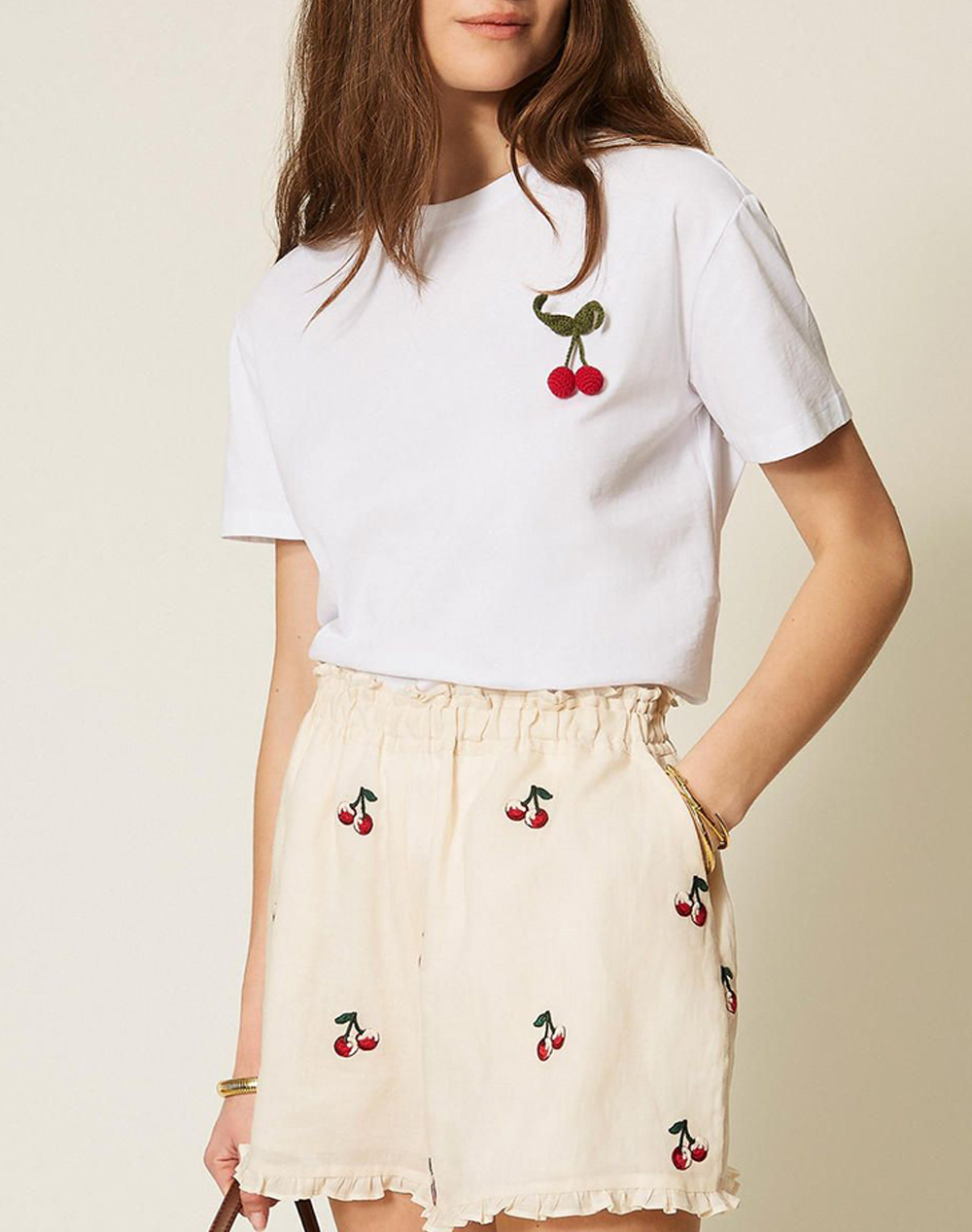 Twinset Μπλουζα Γυναικα Ρουχα Μπλουζες Τ Shirt White Βαμβακι 261Tt2271 00001