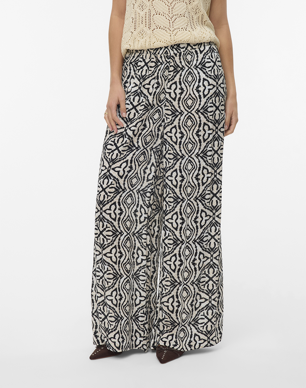 Vero Moda Vmmenny Hw Wide Pants Wvn Boo Γυναικα Ρουχα Παντελονια Υφασματινα Multi Βισκοζ 10282478 Birchcamille