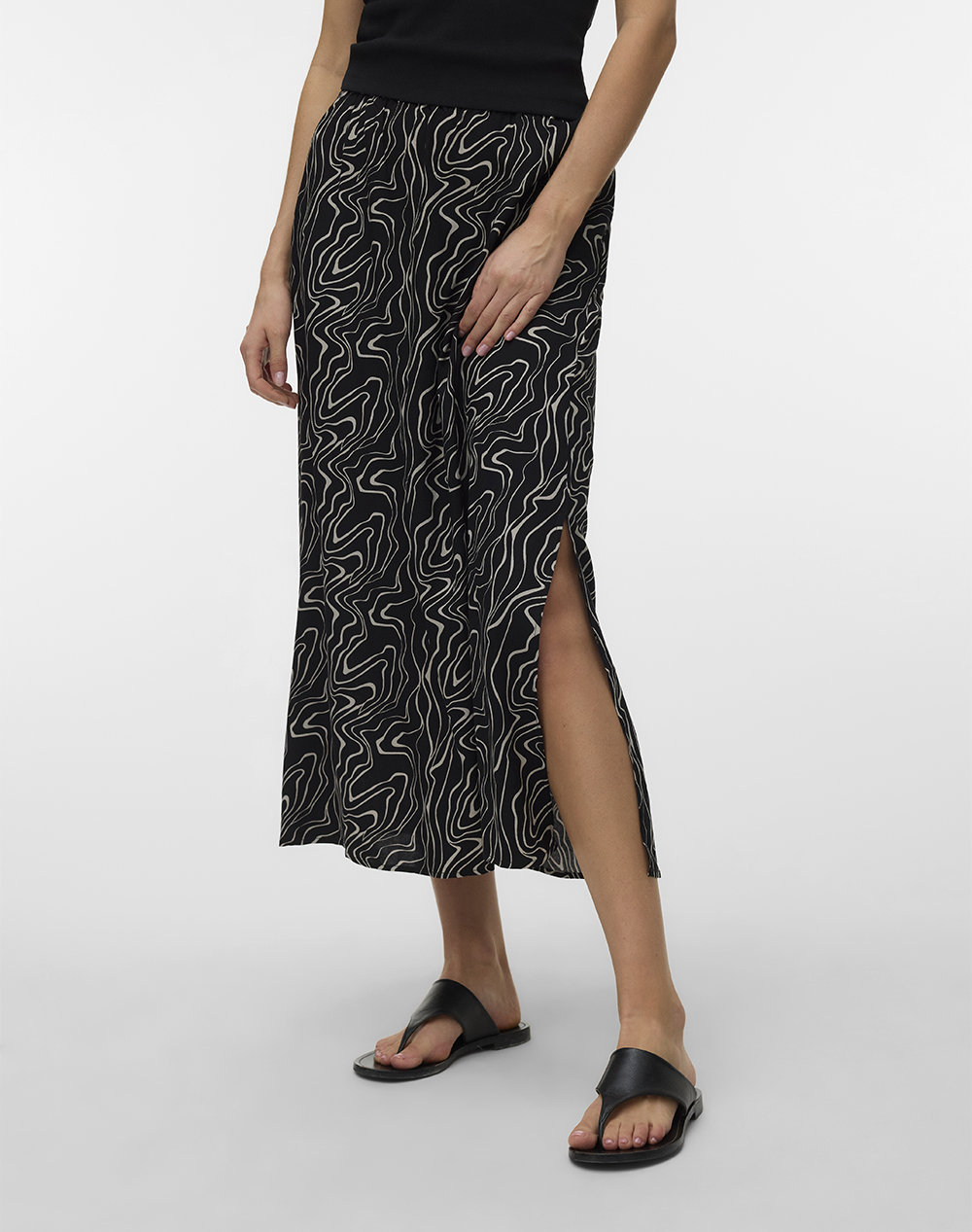 Vero Moda Vmeasy Joy Maxi Slit Skirt Wvn Ga Γυναικα Ρουχα Φουστες Black Βισκοζ 10302047 Blackdana
