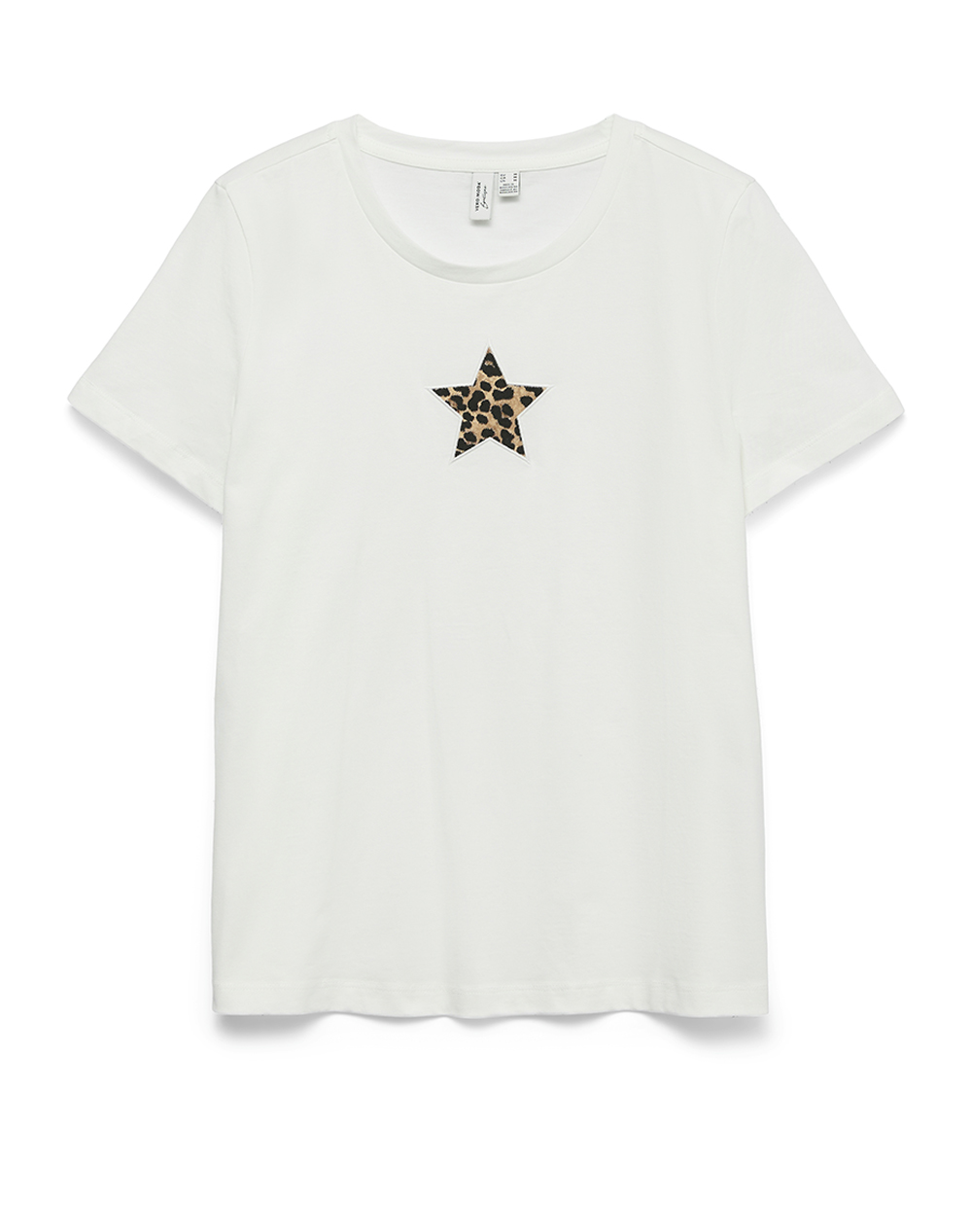 Vero Moda Vmisuma S/S T Shirt Jrs Btq Γυναικα Ρουχα Μπλουζες Τ Shirt Offwhite Βαμβακι 10340644 Snow Whitestarpatch