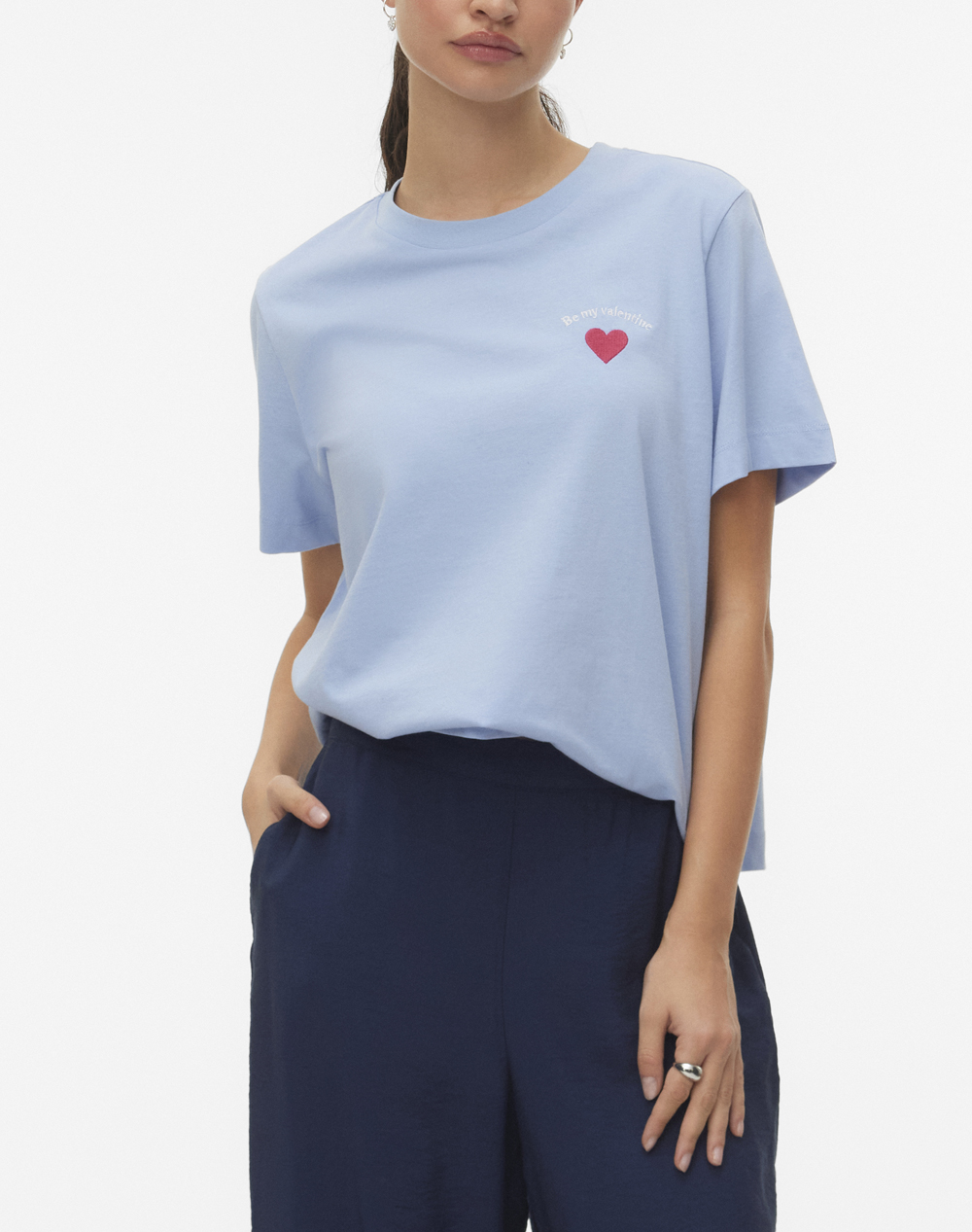Vero Moda Vmsophie Mette Ss Top Box Jrs Ga Γυναικα Ρουχα Μπλουζες Τ Shirt Lightblue Βαμβακι 10341351 Brunnera Bluebemine - Koolfly