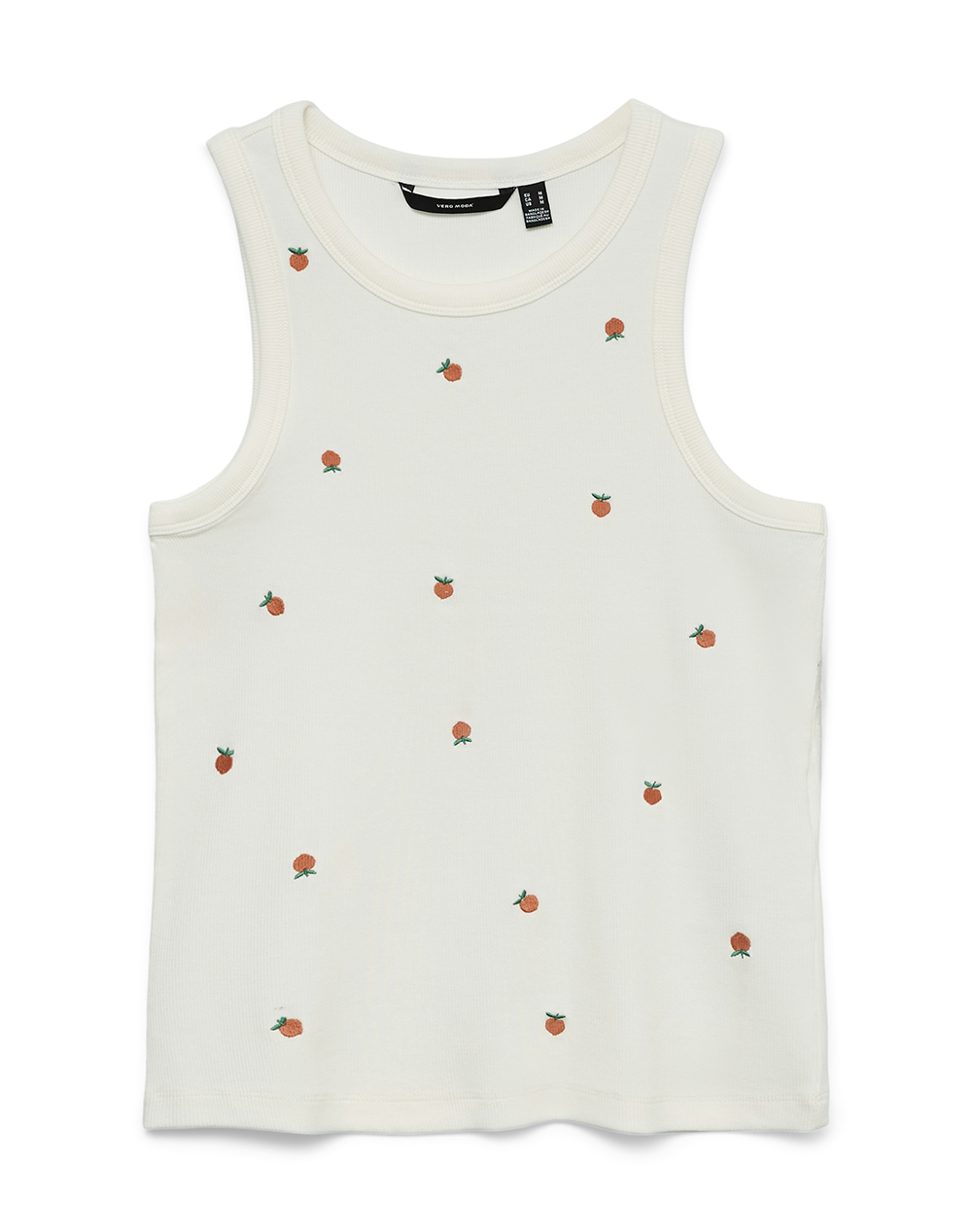 Vero Moda Vmnaja Tank Top Box Jrs Γυναικα Ρουχα Μπλουζες Τοπ/Κορμακια Offwhite Βαμβακι,Με Ελασταν 10341964 Snow Whitepeach - Koolfly