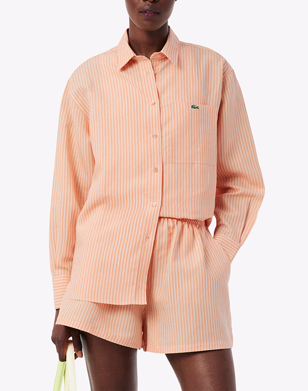 Lacoste Υποκαμισο Μμ Shirt Ls Γυναικα Ρουχα Πουκαμισα Coral Λινοσυνθετικο 3Cf1429 4Hi