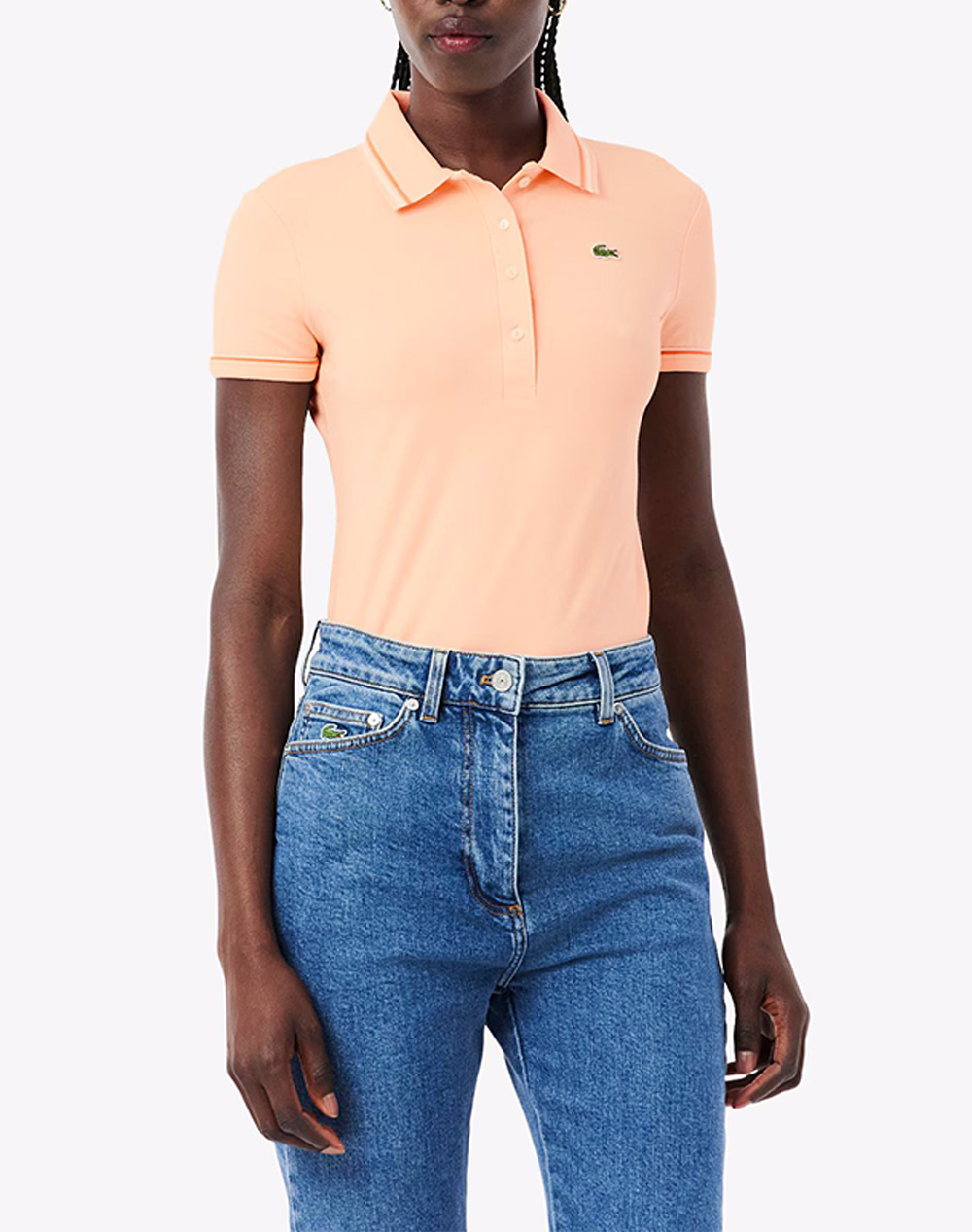 Lacoste Μπλουζα Πολο Κμ Polo Ss Γυναικα Ρουχα Μπλουζες Polo Coral Βαμβακιμε Ελαστανσυνθετικο 3Df5284 3Xi