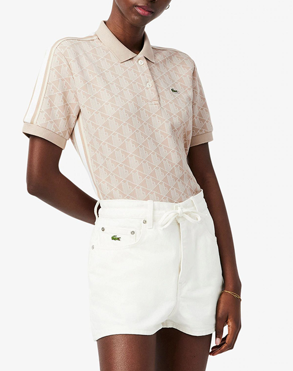 Lacoste Μπλουζα Πολο Κμ Γυναικα Ρουχα Μπλουζες Polo Biege Βαμβακισυνθετικο 3Df3364 8Gi