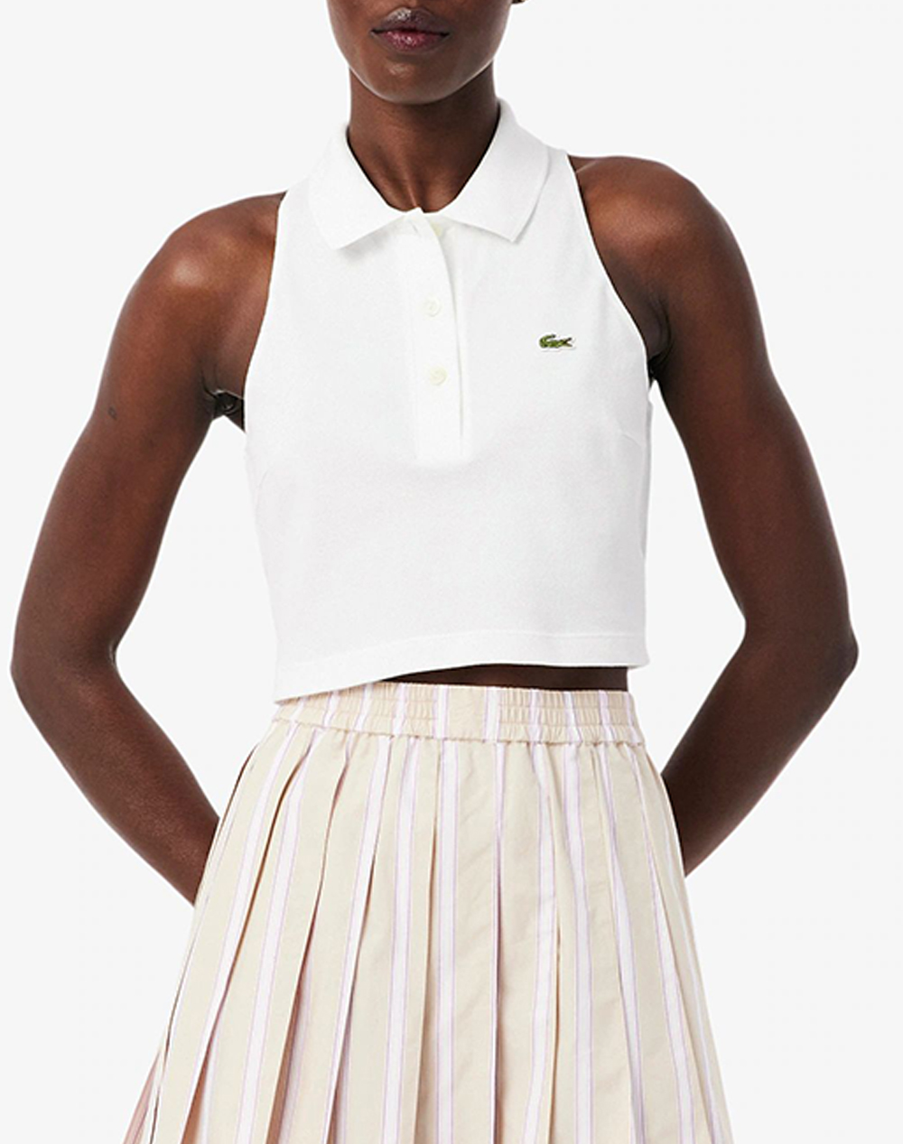 Lacoste Μπλουζα Πολο Χμ Polo Ns Γυναικα Ρουχα Μπλουζες Polo White Βαμβακιμε Ελασταν 3Pf3123 001