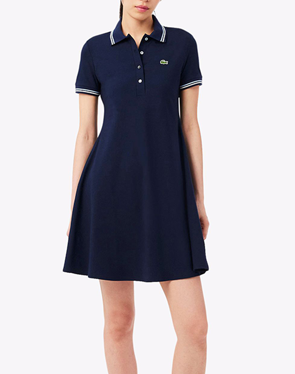 Lacoste Φορεμα Κμ Γυναικα Ρουχα Φορεματα Navyblue Βαμβακι,Με Ελασταν,Συνθετικο 3Ef5288 3Ui - Koolfly