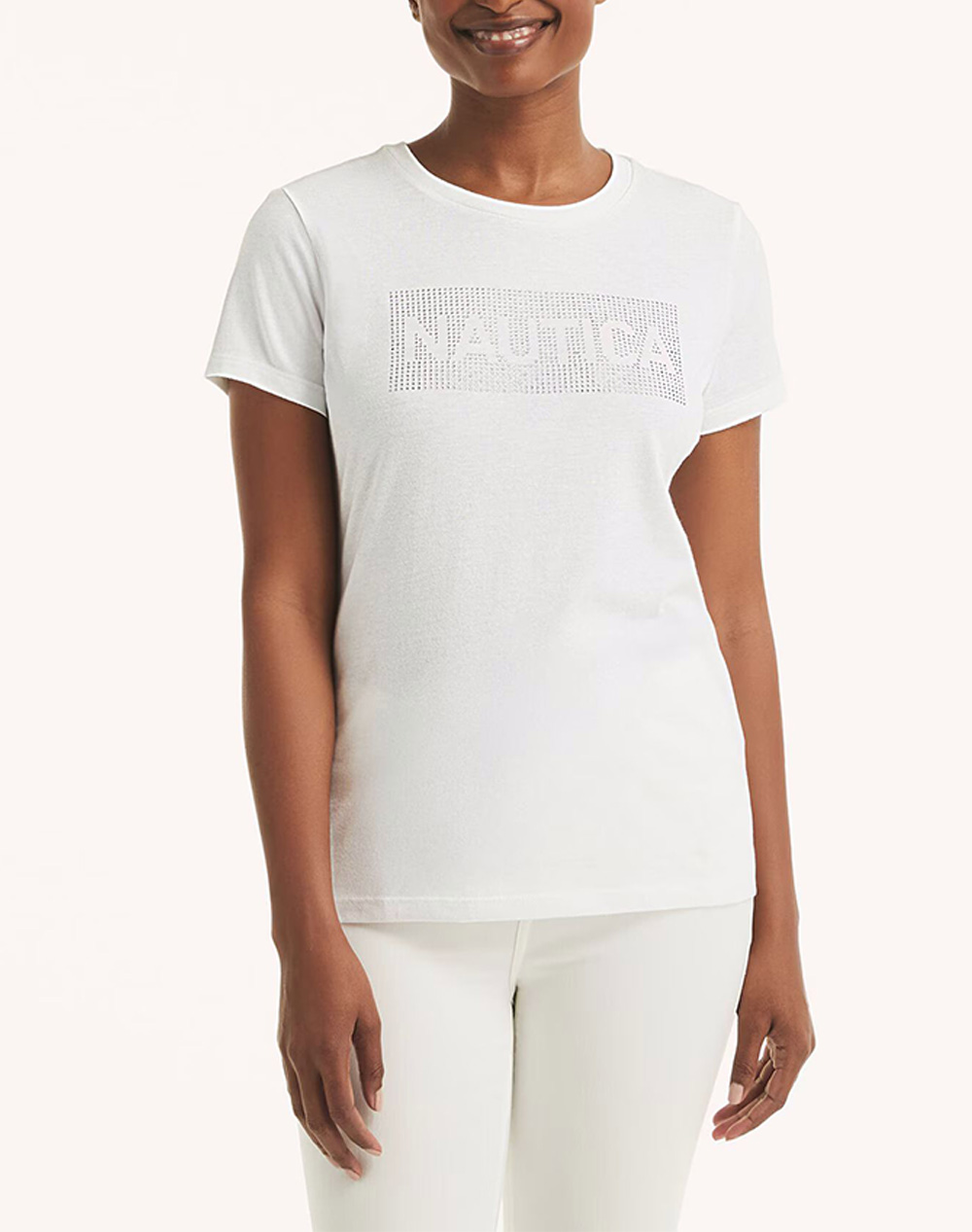 Nautica Μπλουζα T Shirt Κμ S/S T Shirts Γυναικα Ρουχα Μπλουζες Τ Shirt White Βαμβακισυνθετικο 3Nc38V107 1Bw
