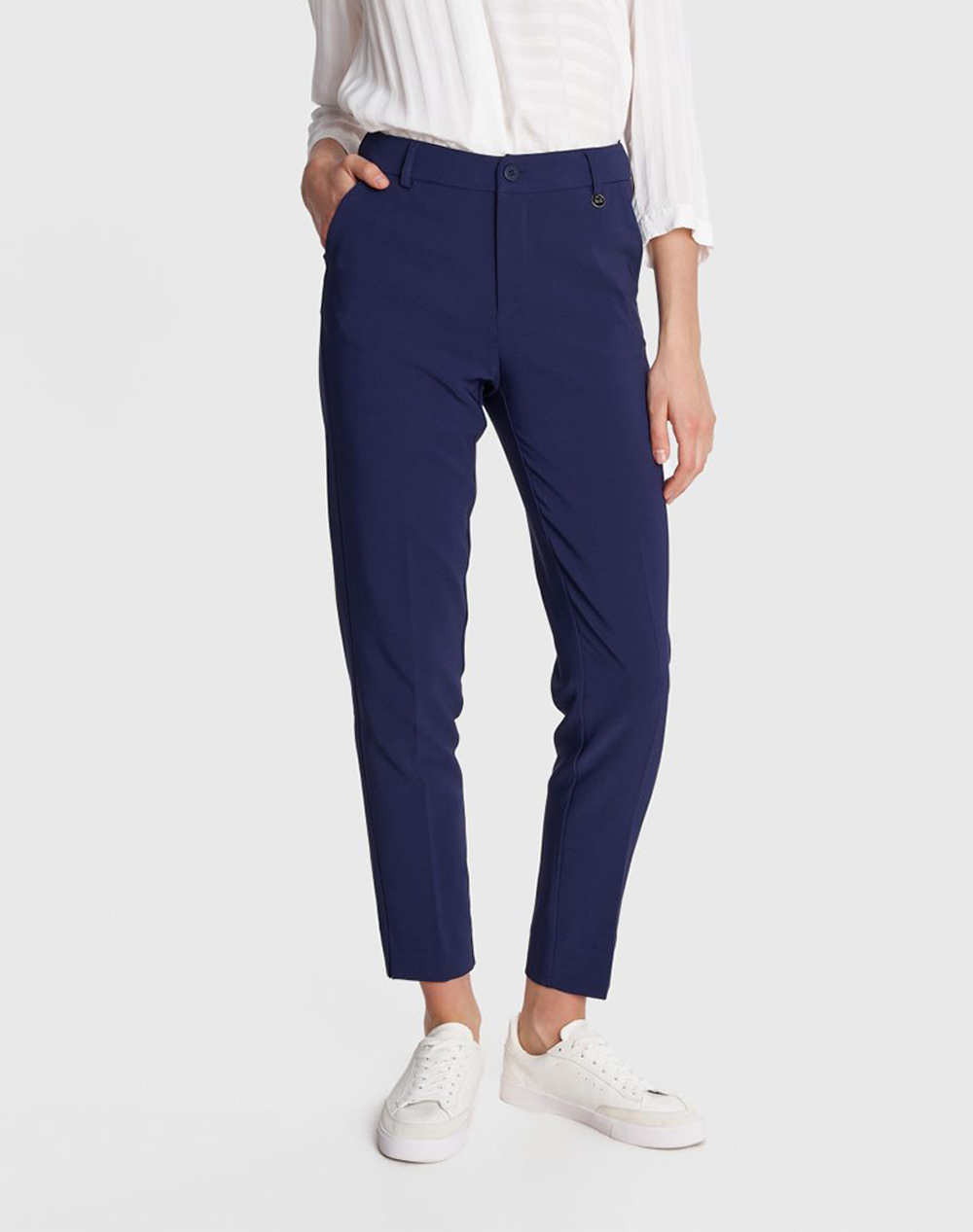Ale Παντελονι Γυναικα Ρουχα Παντελονια Chinos Blue Με Ελασταν,Συνθετικο 82464062 Mple - Koolfly