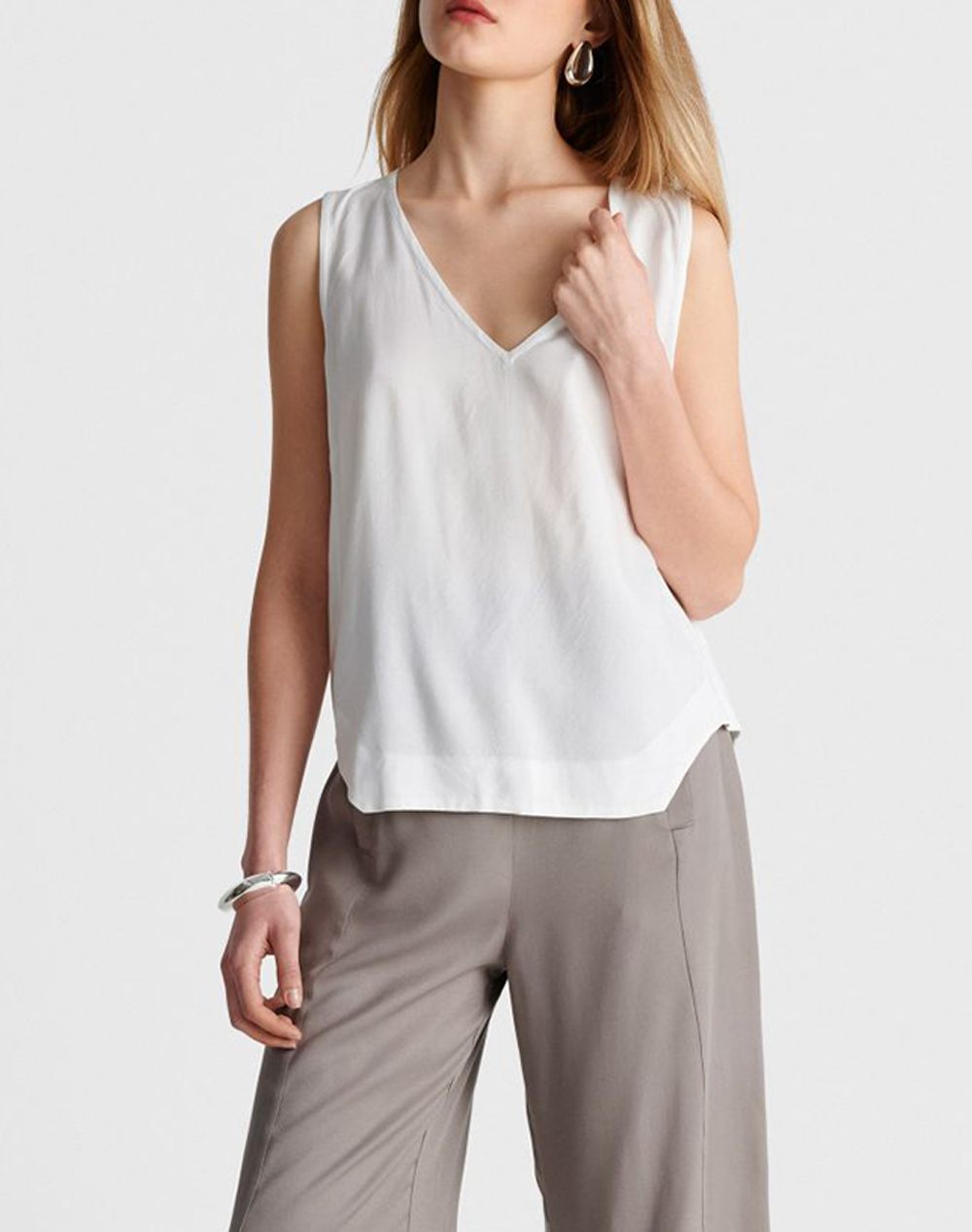 Ale Τοπ Γυναικα Ρουχα Μπλουζες Τοπ/Κορμακια White Βισκοζ 8918862 Leyko - Koolfly