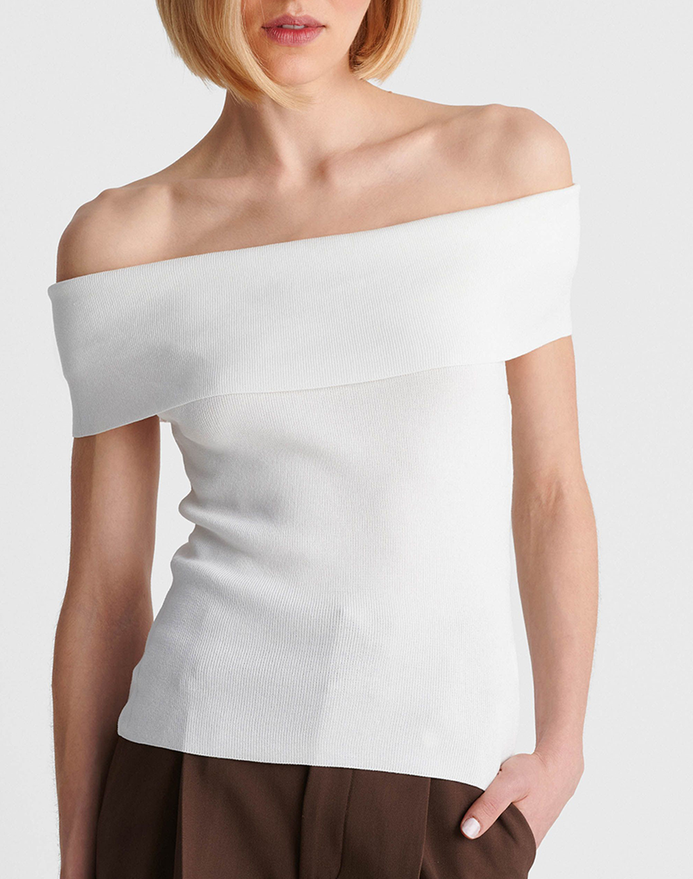 Ale Μπλουζα Γυναικα Ρουχα Μπλουζες Τοπ/Κορμακια White Βισκοζ 8P23418 Leyko