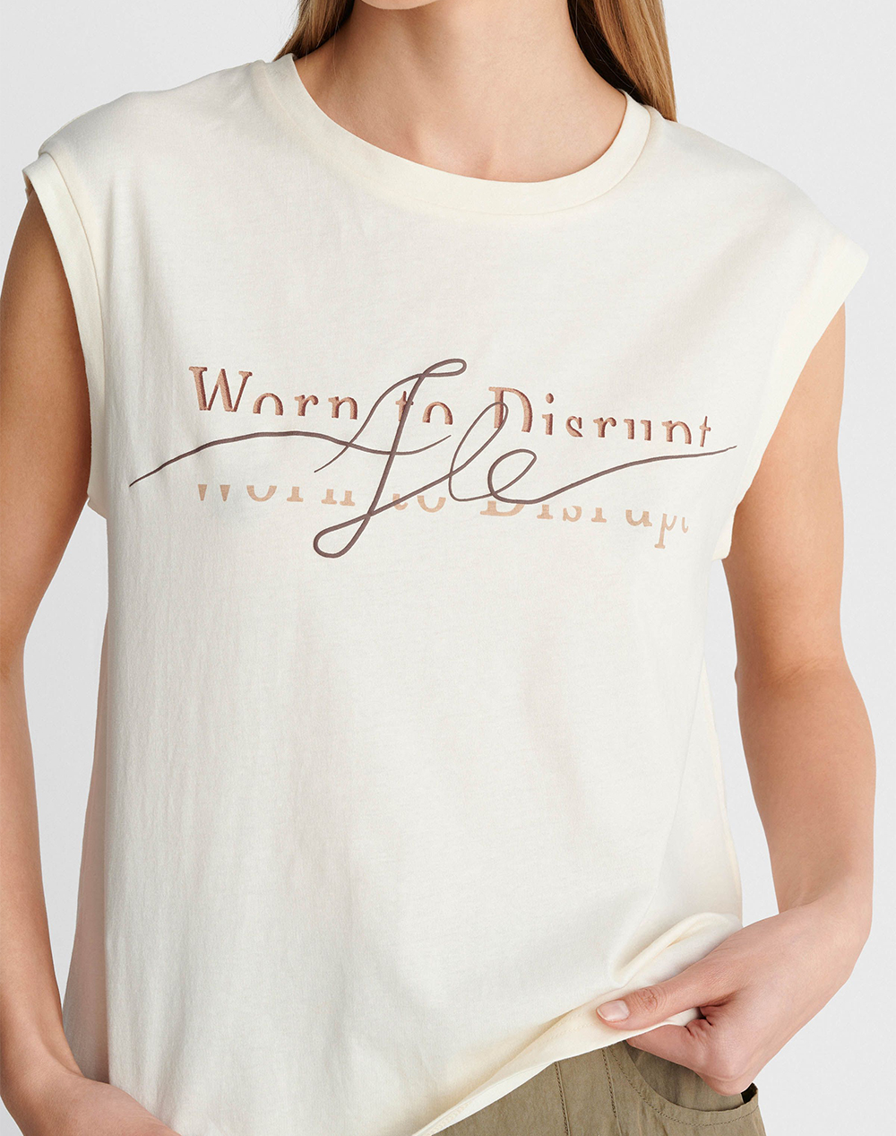 Ale Μπλουζα Γυναικα Ρουχα Μπλουζες Τ Shirt Biege Βαμβακι 8923135 Butte