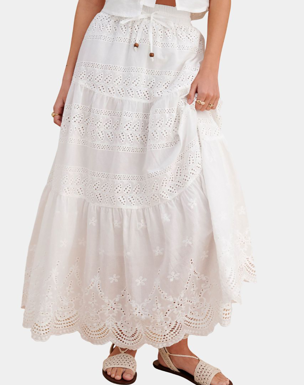 Attrattivo Φουστα Γυναικα Ρουχα Φουστες White Βαμβακι 9923180 Leyko