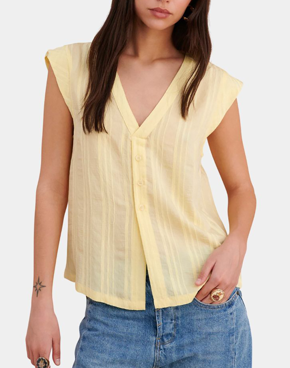 Attrattivo Τοπ Γυναικα Ρουχα Μπλουζες Τοπ/Κορμακια Yellow Βισκοζσυνθετικο 9923122 Kitri