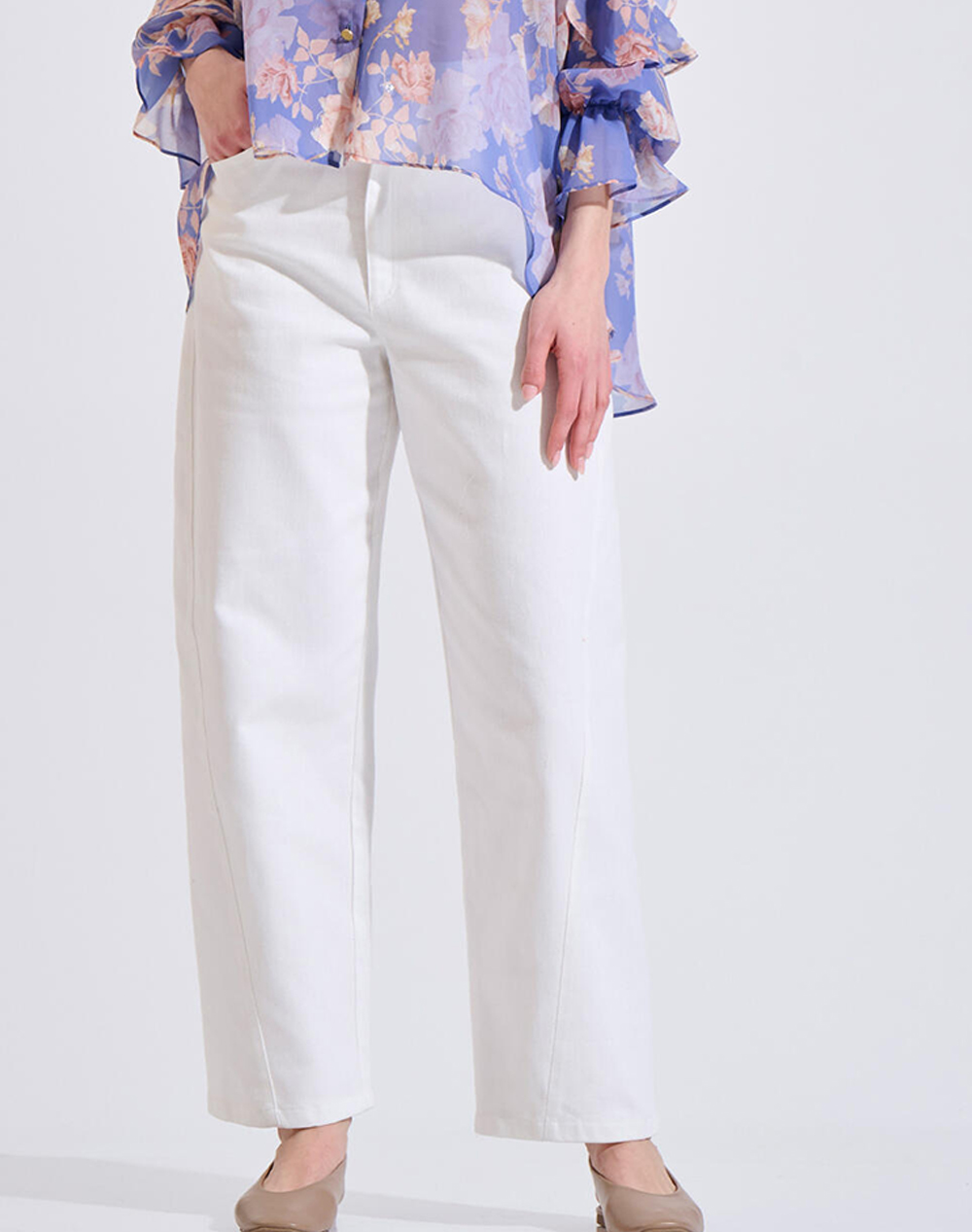 Bill Cost Παντελονι Γυναικα Ρουχα Παντελονια Jean/5P/Cargo White Βαμβακι 10 200189 0 Λευκο
