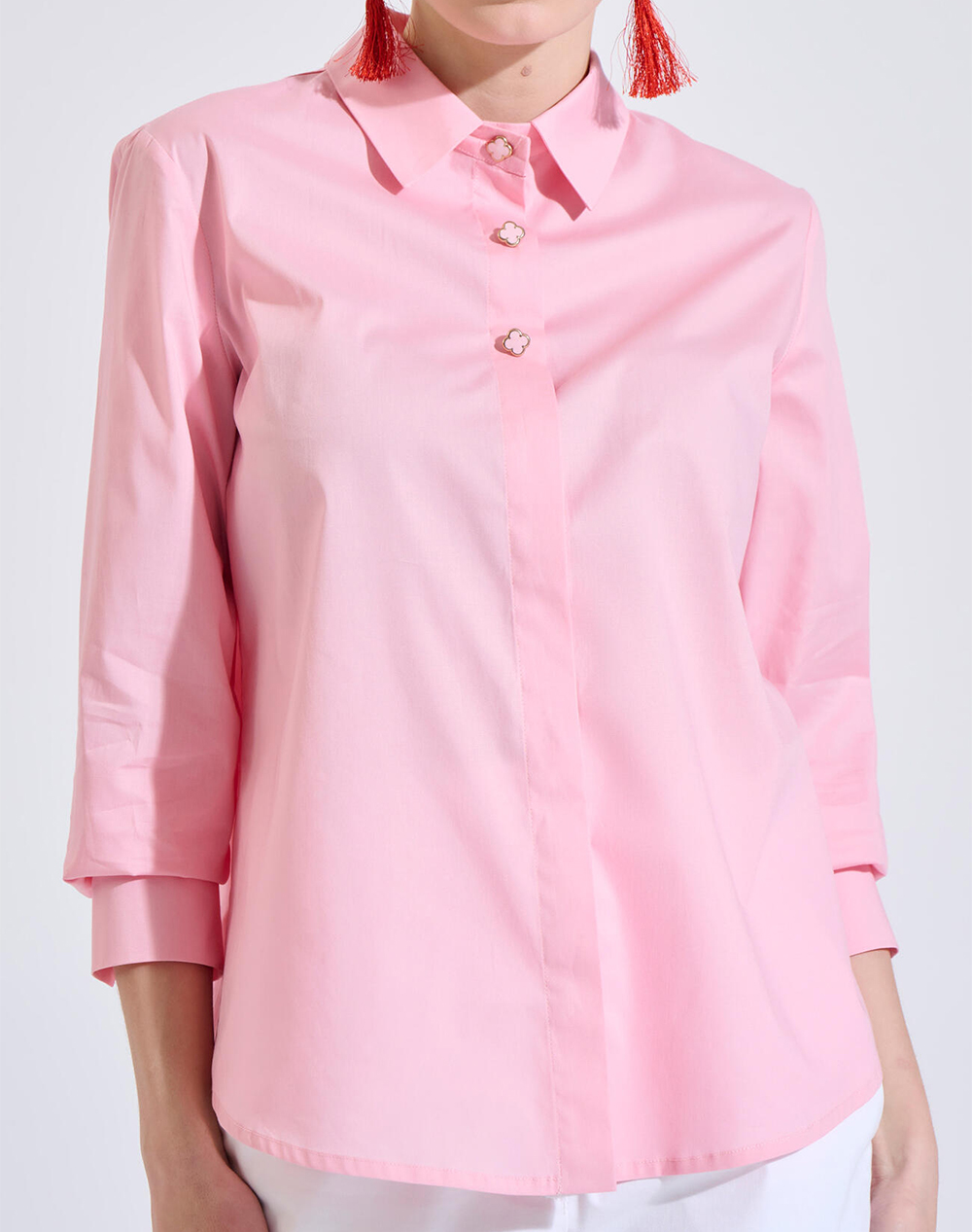 Bill Cost Πουκαμισο Γυναικα Ρουχα Πουκαμισα Pink Βαμβακιμε Ελασταν 10 180348 0 Ροζ