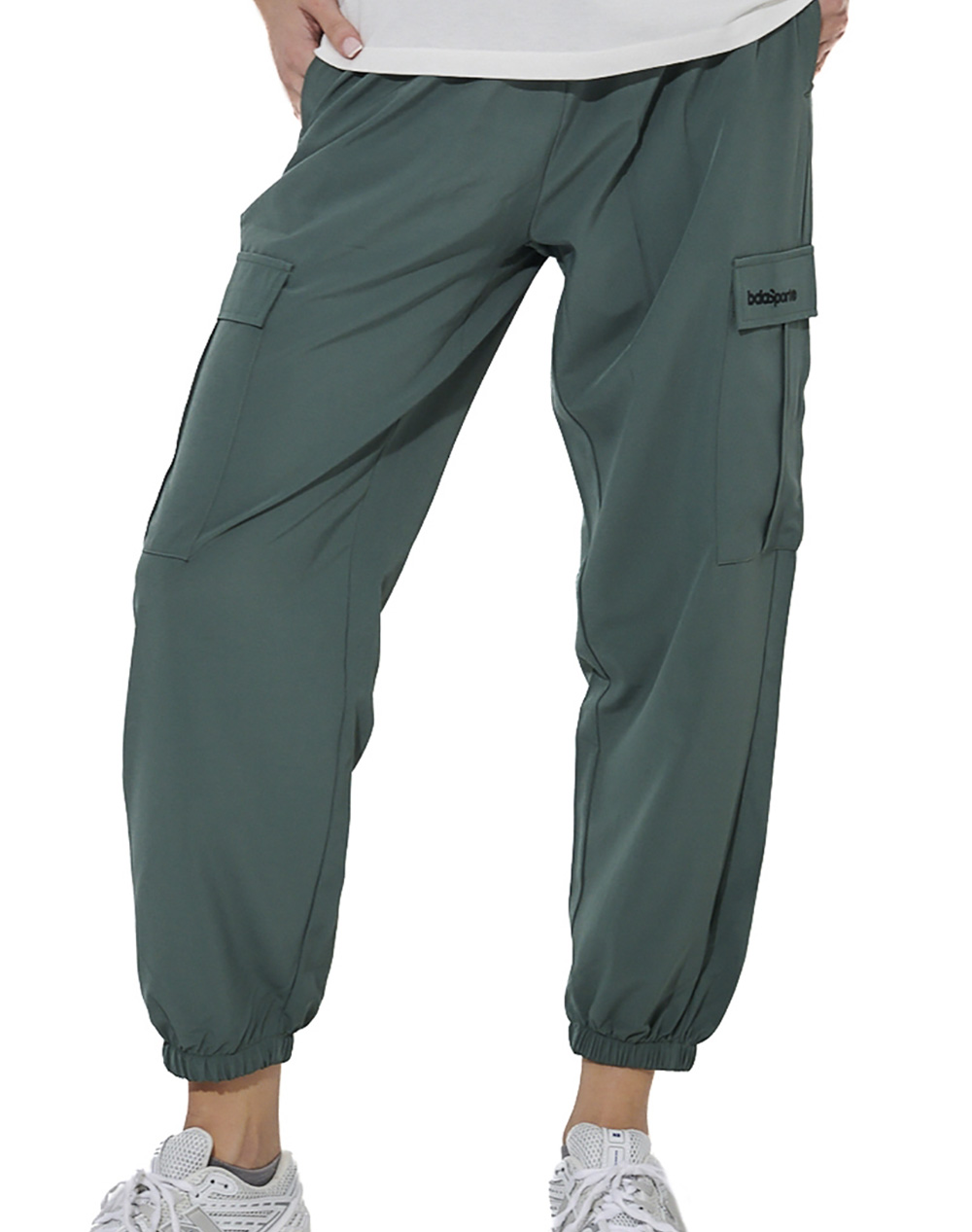 Body Action Women''S Poly Stretch Cargo Pants Γυναικα Ρουχα Παντελονια Jean/5P/Cargo Darkgreen Με Ελαστανσυνθετικο 021623 01 Balsam Green