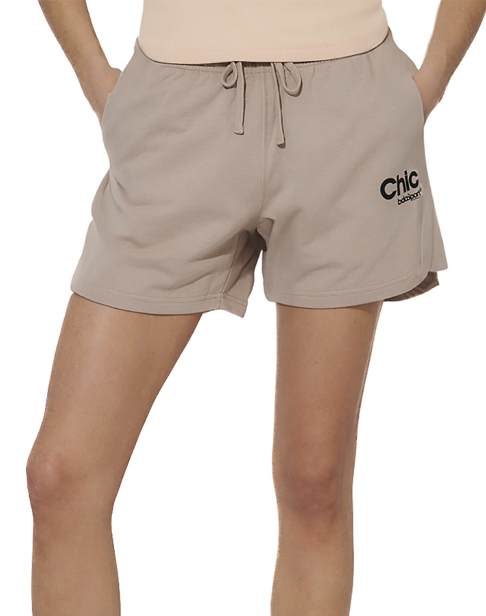 Body Action Women''S Sportswear Shorts Γυναικα Αθλητικα Κατω Ενδυση Σορτς / Βερμουδα Mixed Βαμβακισυνθετικο 031620 01 Taupe Grey