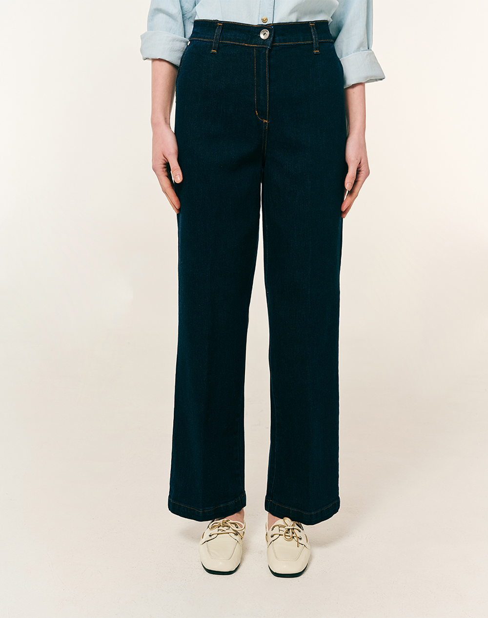 Forel Παντελονι Γυναικα Ρουχα Παντελονια Jean/5P/Cargo Denimdarkblue Βαμβακιμε Ελαστανσυνθετικο 082.20.01.075 Μπλε