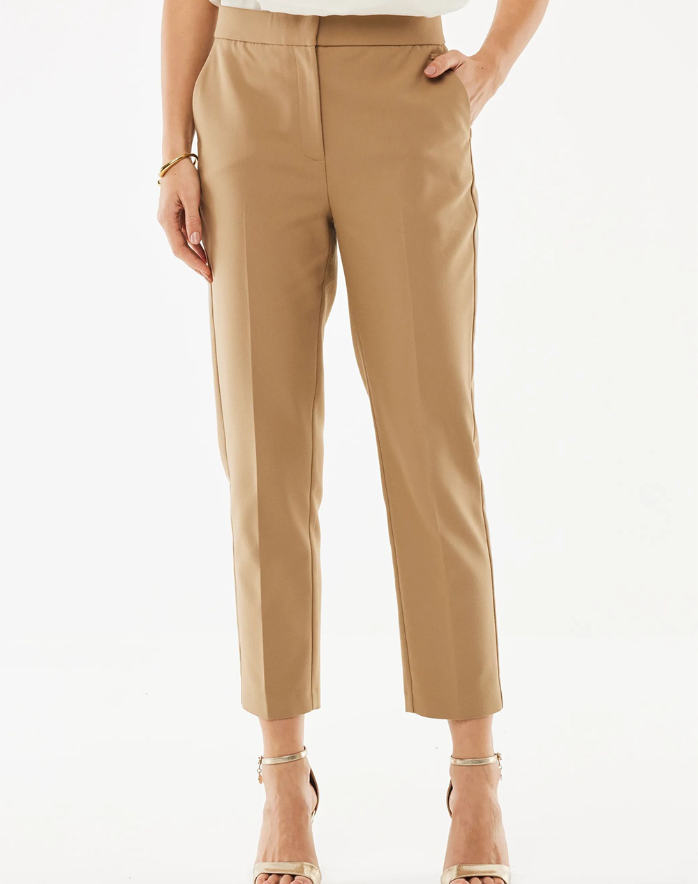 Mexx Cosmea Pants Tapered Fit Γυναικα Ρουχα Παντελονια Υφασματινα Tan Βαμβακιμε Ελαστανσυνθετικο Mf007000261W 161334