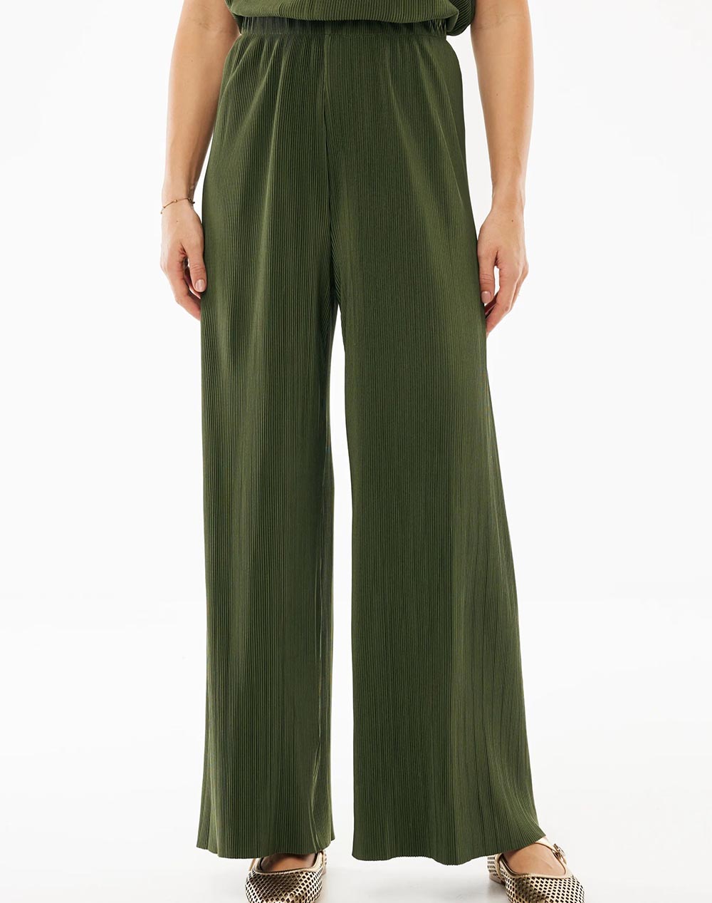 Mexx Plisse Pants Γυναικα Ρουχα Παντελονια Υφασματινα Darkgreen Συνθετικο Mf007003961w 01 190417 - Koolfly
