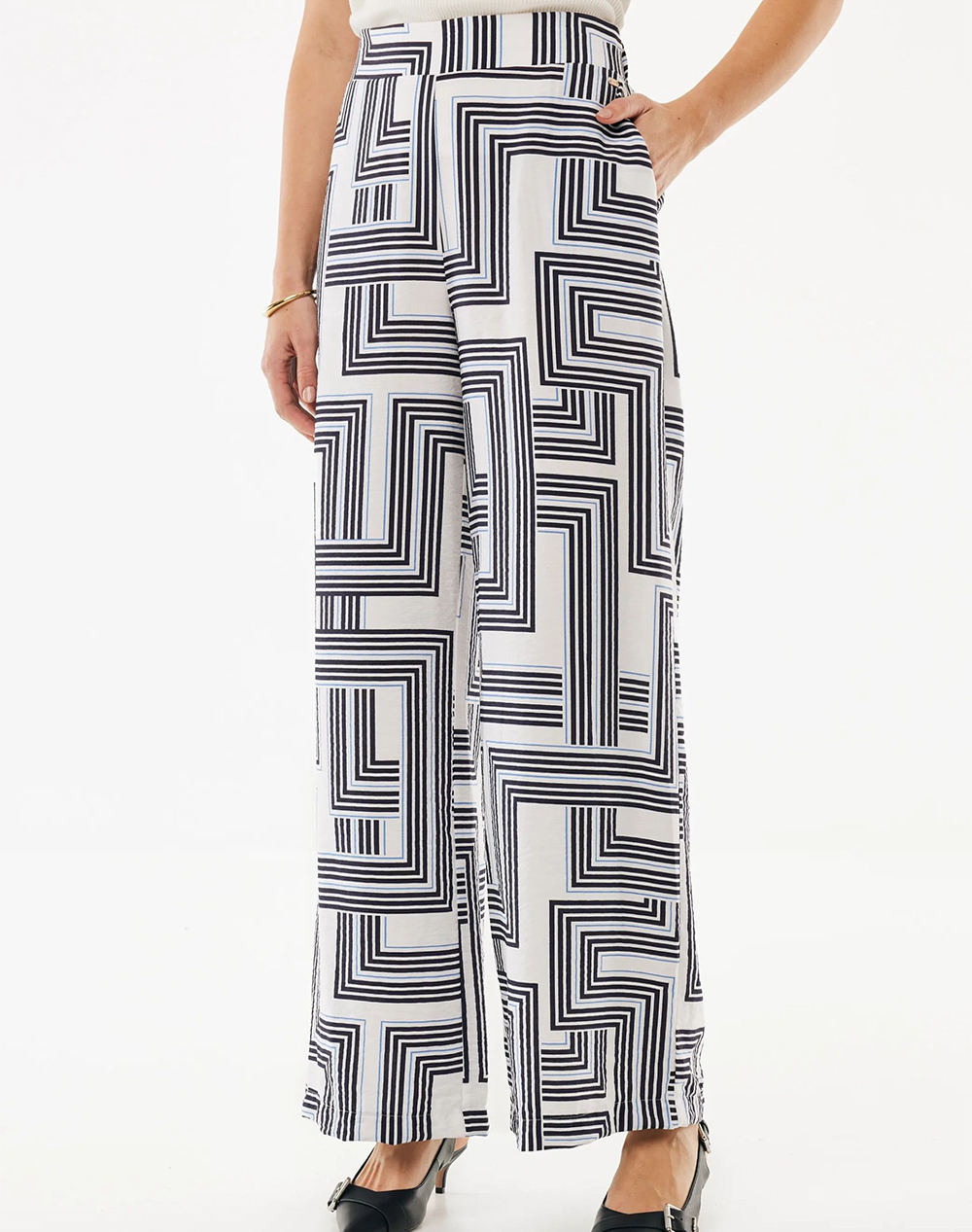 Mexx Geo Print Pants Wide Leg Γυναικα Ρουχα Παντελονια Υφασματινα Multi Βισκοζσυνθετικο Mf007004661W 300007