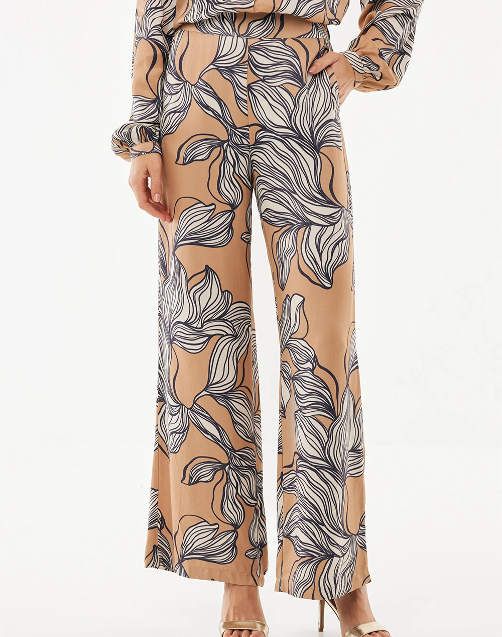 Mexx Graphic Flower Print Pants Wide Leg Γυναικα Ρουχα Παντελονια Υφασματινα Multi Βισκοζ Mf007000361w 300007 - Koolfly