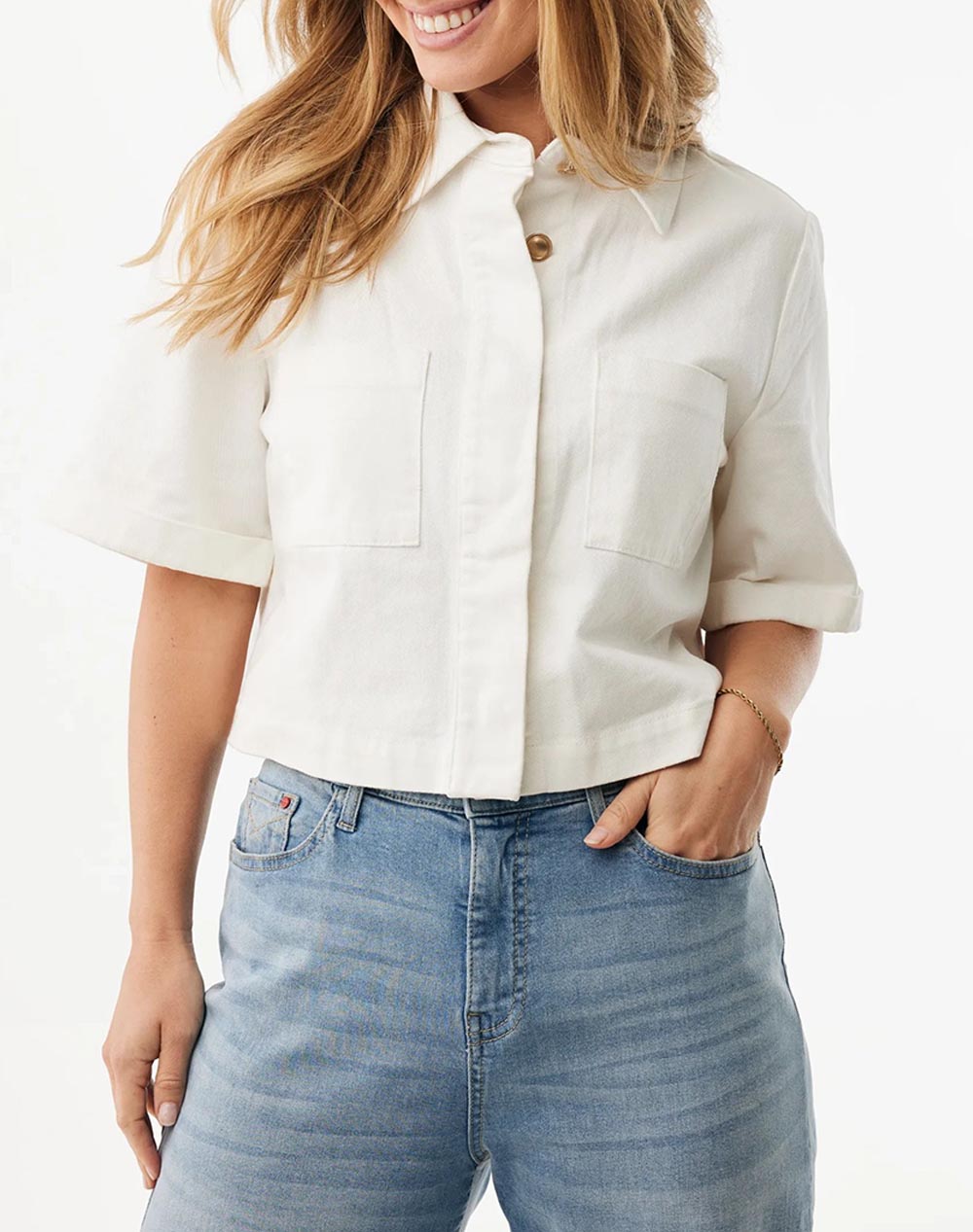 Mexx Short Sleeve Jacket Γυναικα Ρουχα Πανωφορια Μπουφαν Μπουφαν Offwhite Βαμβακι Mf006400661w 50039 - Koolfly