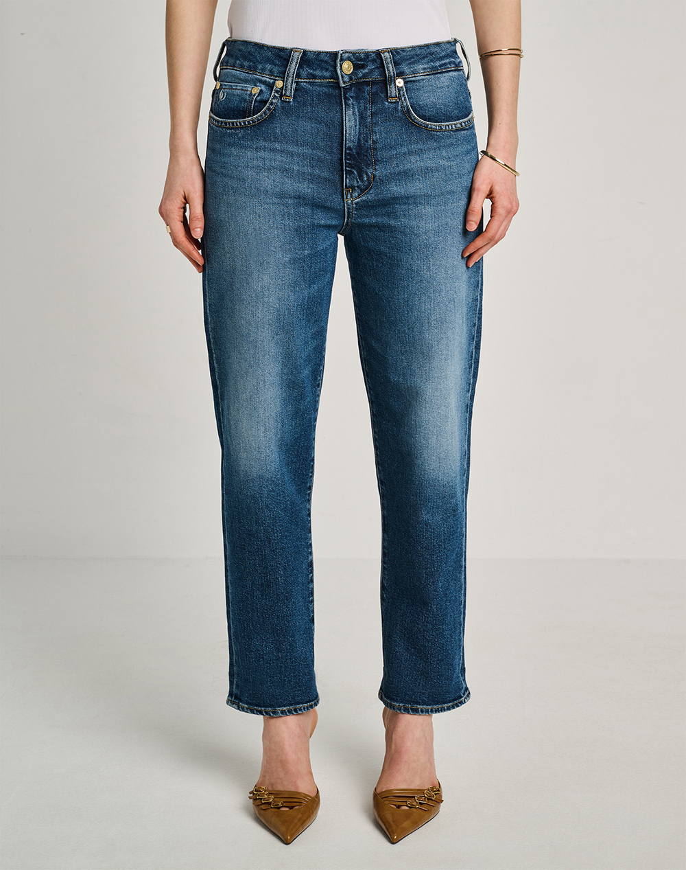 Staff Monica Wmn Pant Γυναικα Ρουχα Παντελονια Jean/5P/Cargo Denimblue Βαμβακιμε Ελασταν 5 991.045.B2.055 .00