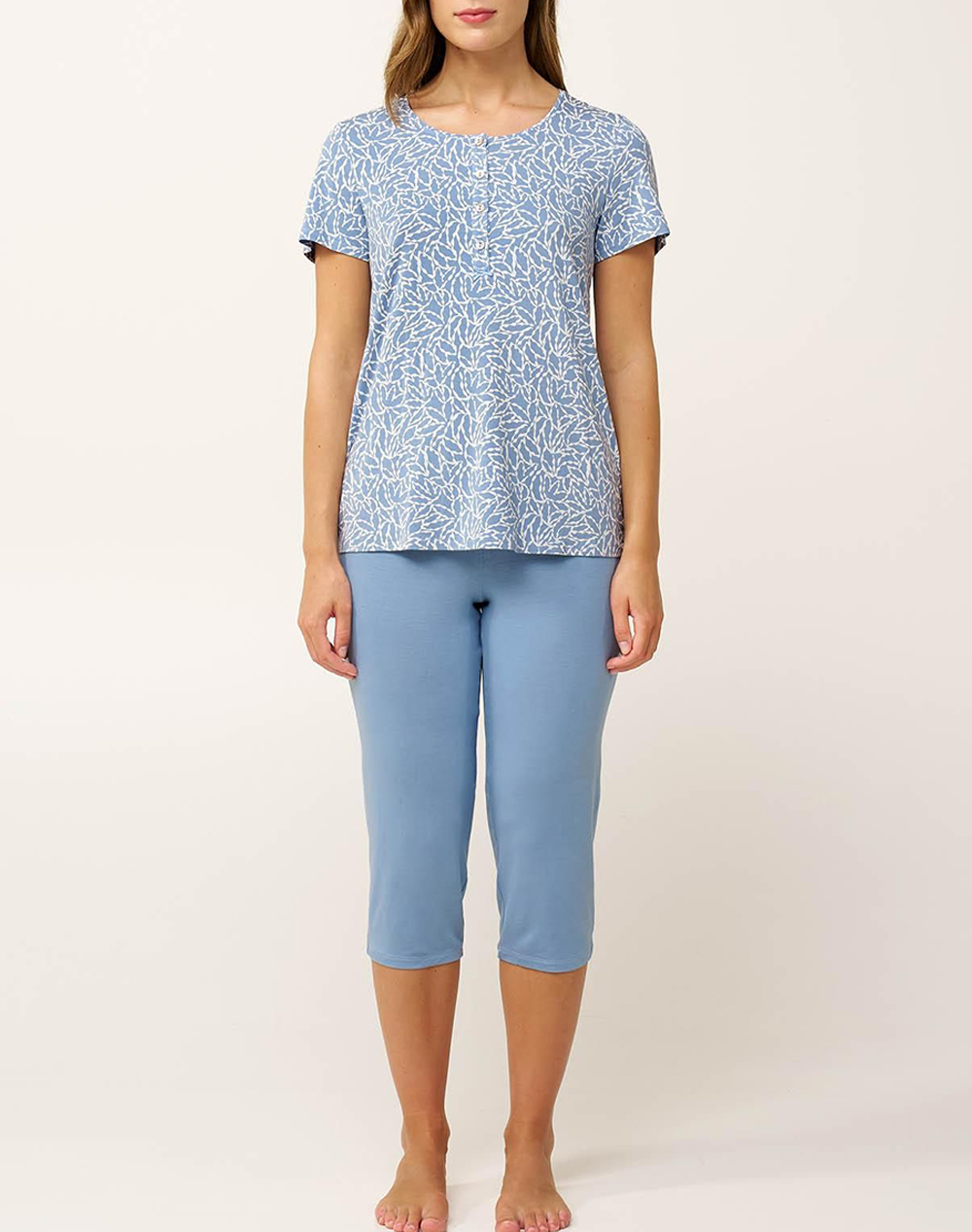 Vamp Πυζαμα Γυναικα Homewear Πιτζαμες Blue Με Ελαστανσυνθετικο 24090 928
