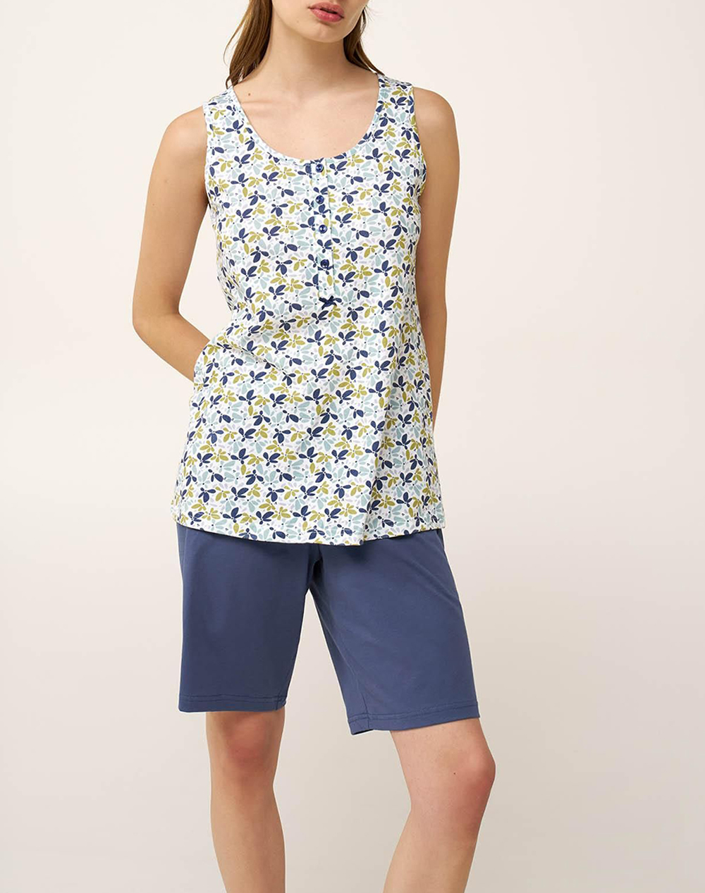 Vamp Πυζαμα Γυναικα Homewear Πιτζαμες Mixed Βαμβακι 24371 930