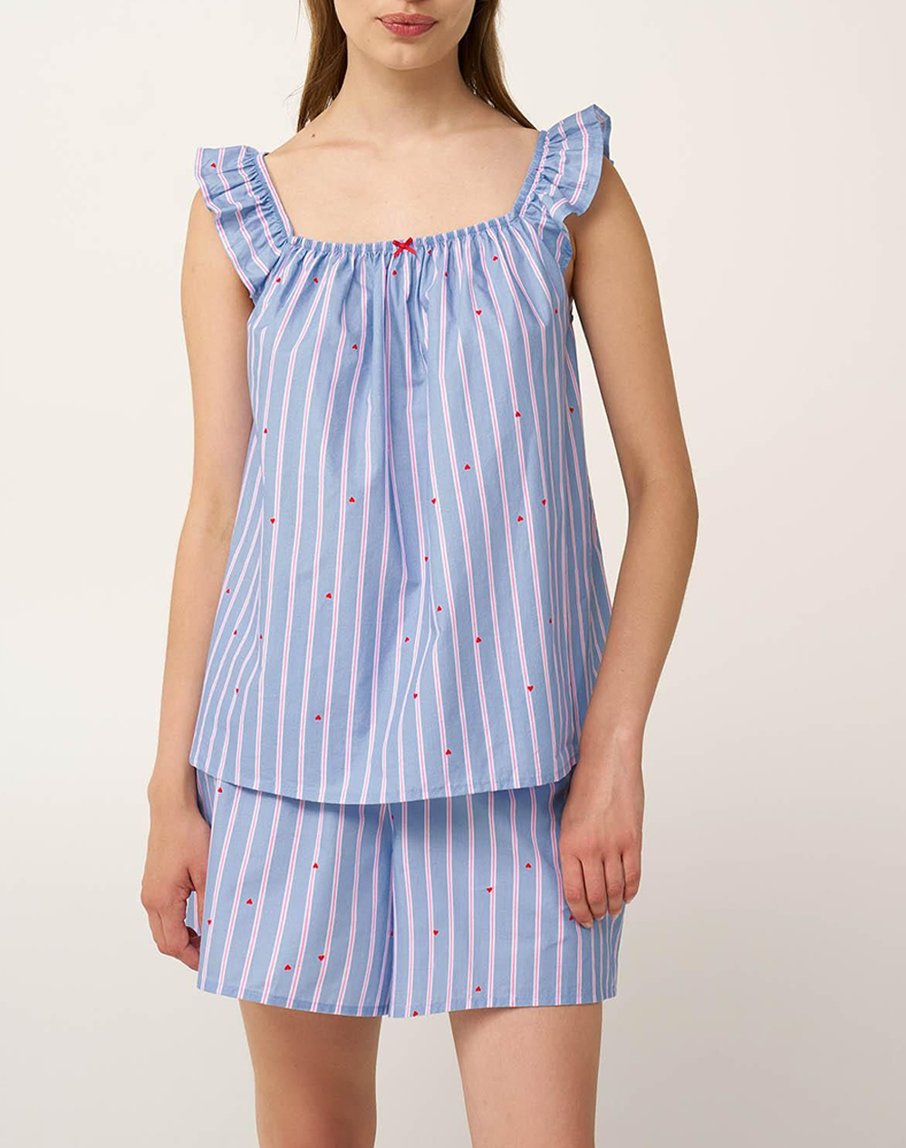 Vamp Πυζαμακι Γυναικα Homewear Πιτζαμες Blue Βαμβακι 24203 931