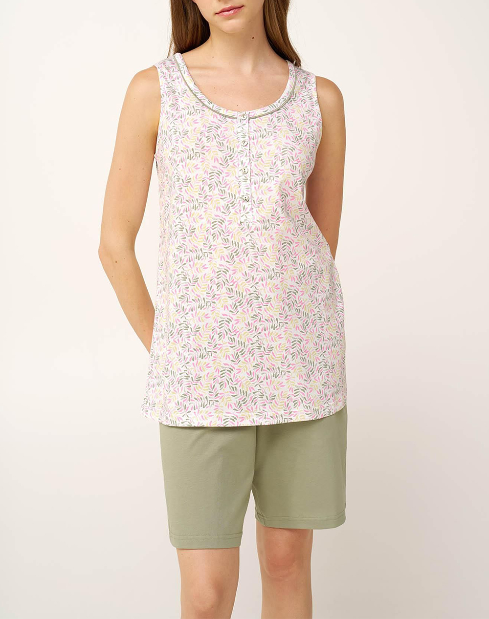 Vamp Πυζαμα Γυναικα Homewear Πιτζαμες Multi Βαμβακι 24343 640