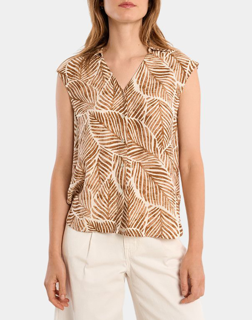 Molly Bracken Ladies Woven Shirt Γυναικα Ρουχα Μπλουζες Τοπ/Κορμακια Camel Βισκοζσυνθετικο N299Ee Camel Mathilde