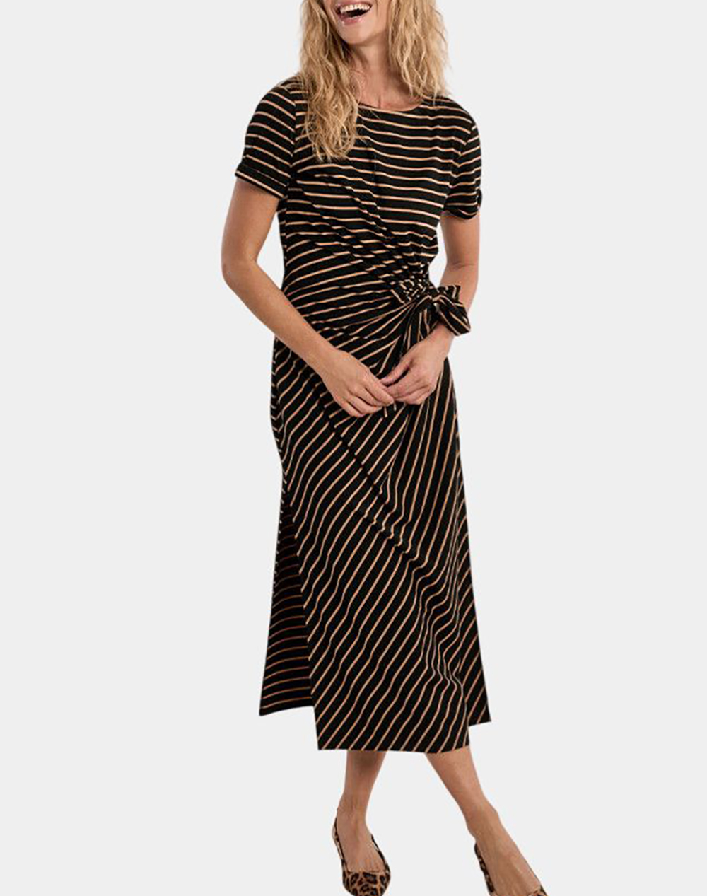 Molly Bracken Ladies Knitted Dress Γυναικα Ρουχα Φορεματα Multi Βισκοζμε Ελαστανσυνθετικο T2219Ep Beige/Black