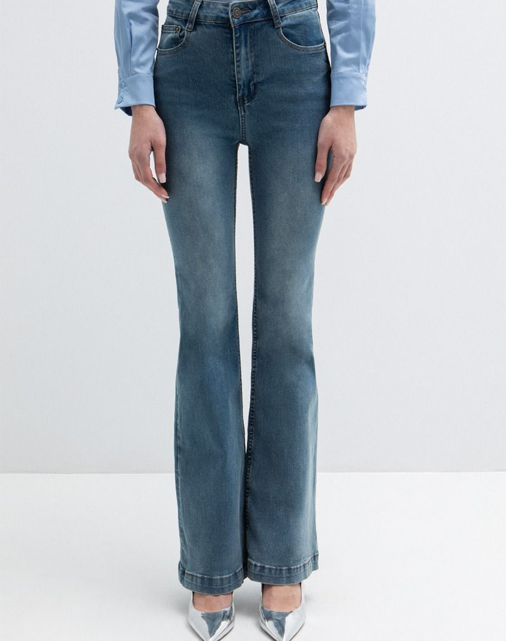 Toi&Moi Tzin Γυναικα Ρουχα Παντελονια Jean/5P/Cargo Denimblue Βαμβακιμε Ελαστανσυνθετικο 20 5748 126 1013