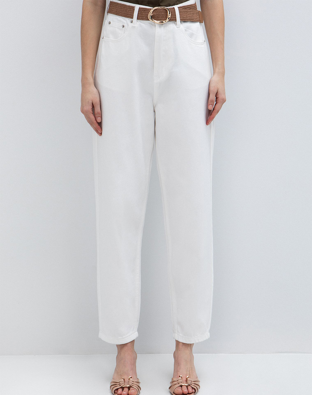 Toi&Moi Tzin Γυναικα Ρουχα Παντελονια Jean/5P/Cargo White Βαμβακι 20 5752 126 300