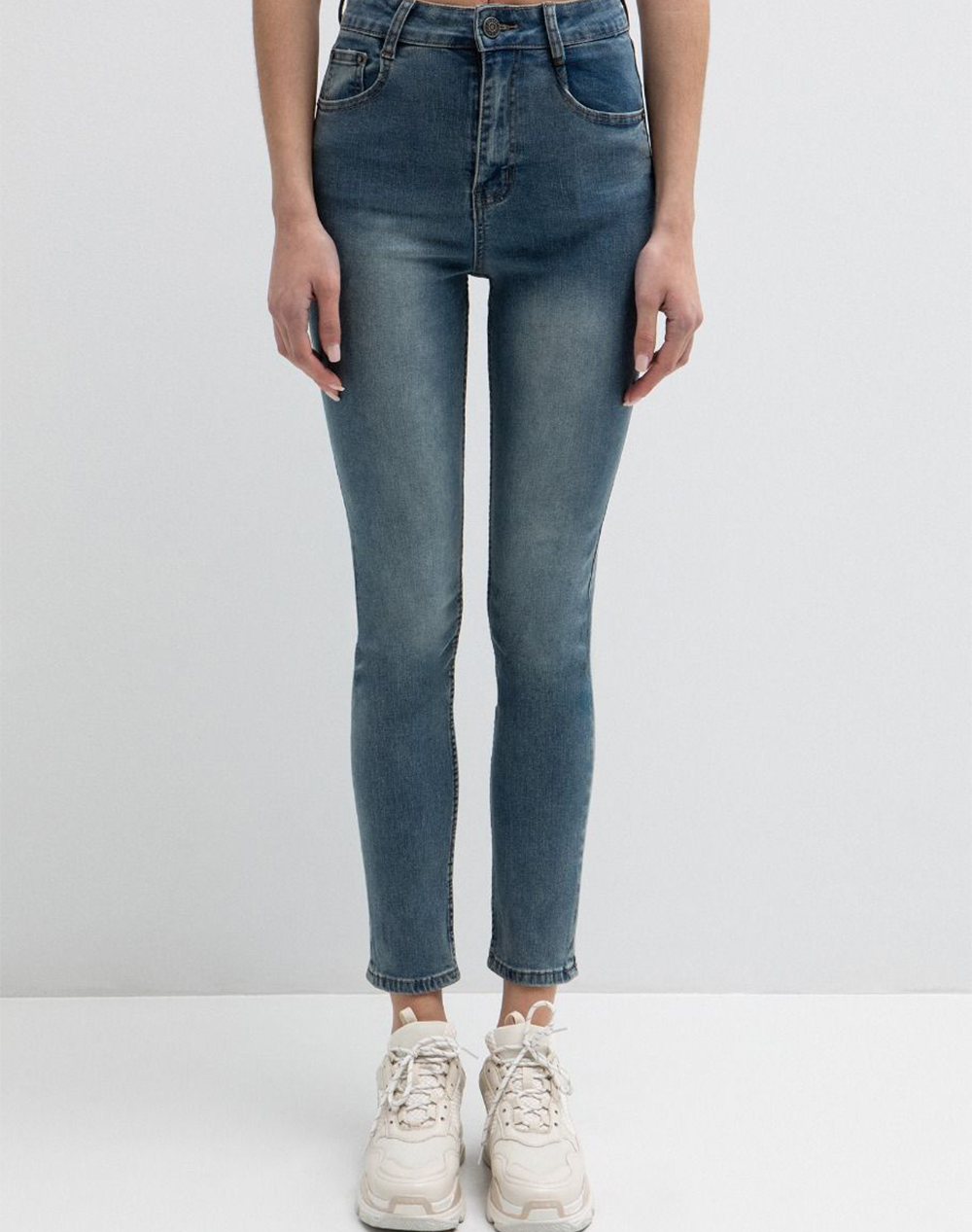 Toi&Moi Tzin Γυναικα Ρουχα Παντελονια Jean/5P/Cargo Denimblue Βαμβακιμε Ελαστανσυνθετικο 20 5747 126 1013
