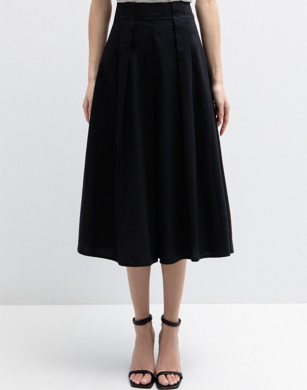 Toi&Moi Φουστα Μιντι Γυναικα Ρουχα Φουστες Black Βαμβακι 10 4003 126 320 - Koolfly