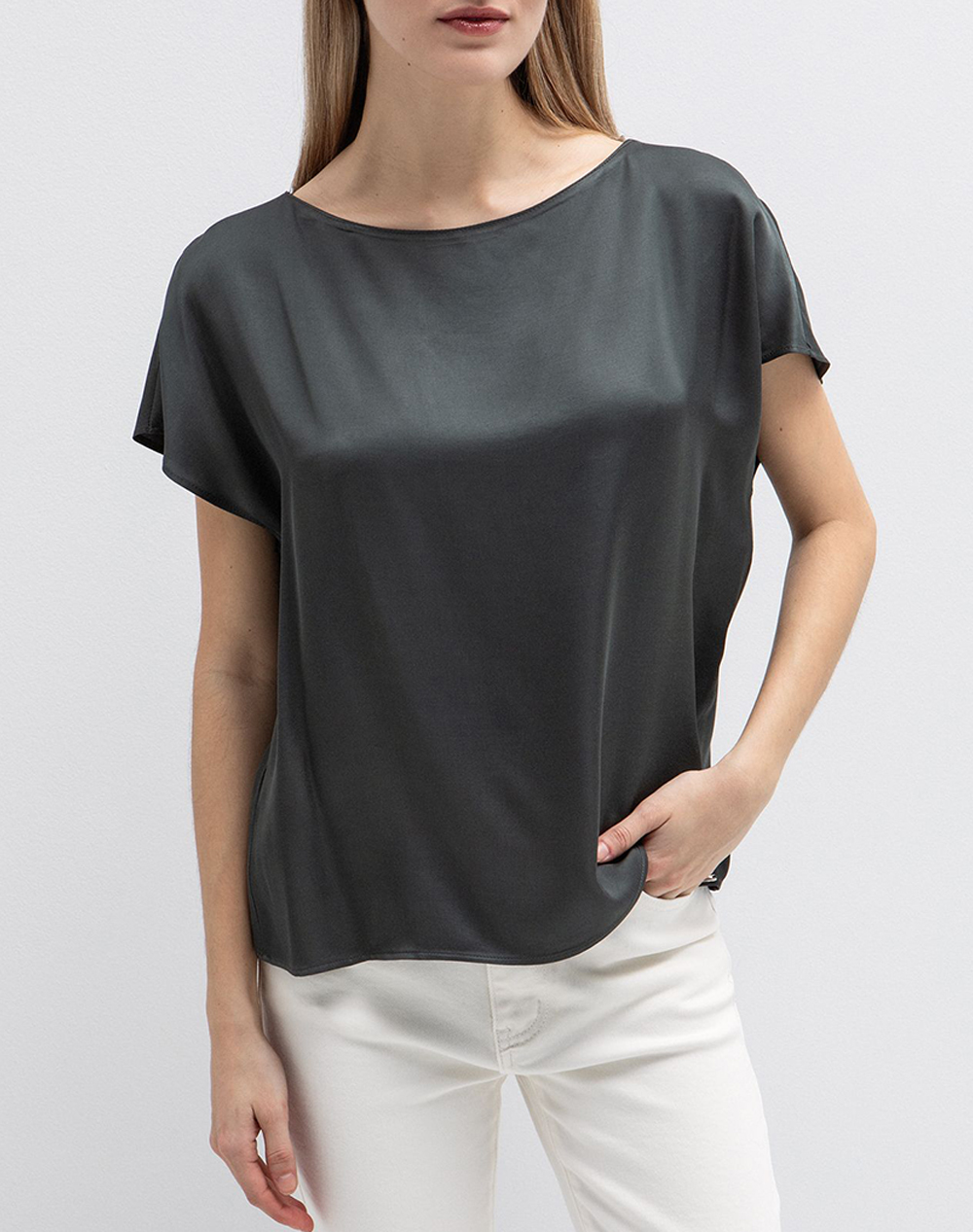 Toi&Moi Μπλουζα Γυναικα Ρουχα Μπλουζες Τ Shirt Khaki Βισκοζ 30 5748 126 334 - Koolfly