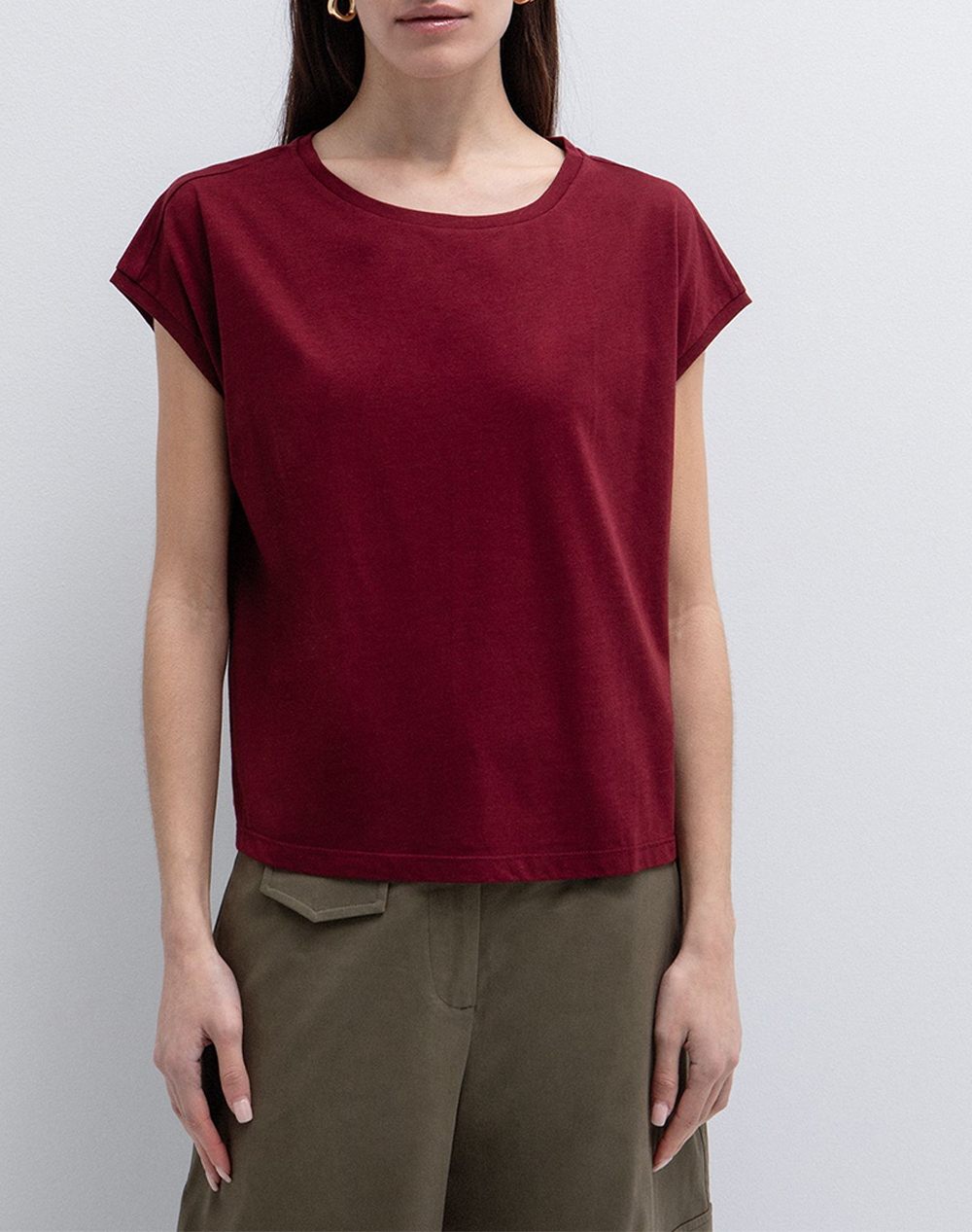 Toi&Moi Μπλουζα Γυναικα Ρουχα Μπλουζες Τ Shirt Redwine Βαμβακιβισκοζ 80 6725 126 382
