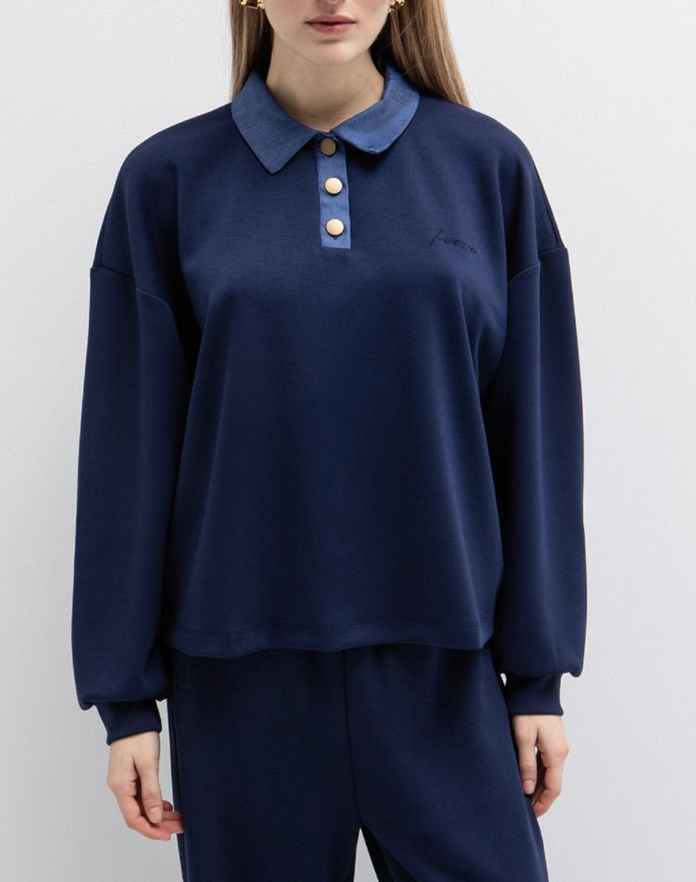 Toi&Moi Μπλουζα Γυναικα Ρουχα Μπλουζες Polo Navyblue Βισκοζ,Με Ελασταν,Συνθετικο 80 6748 126 350 - Koolfly