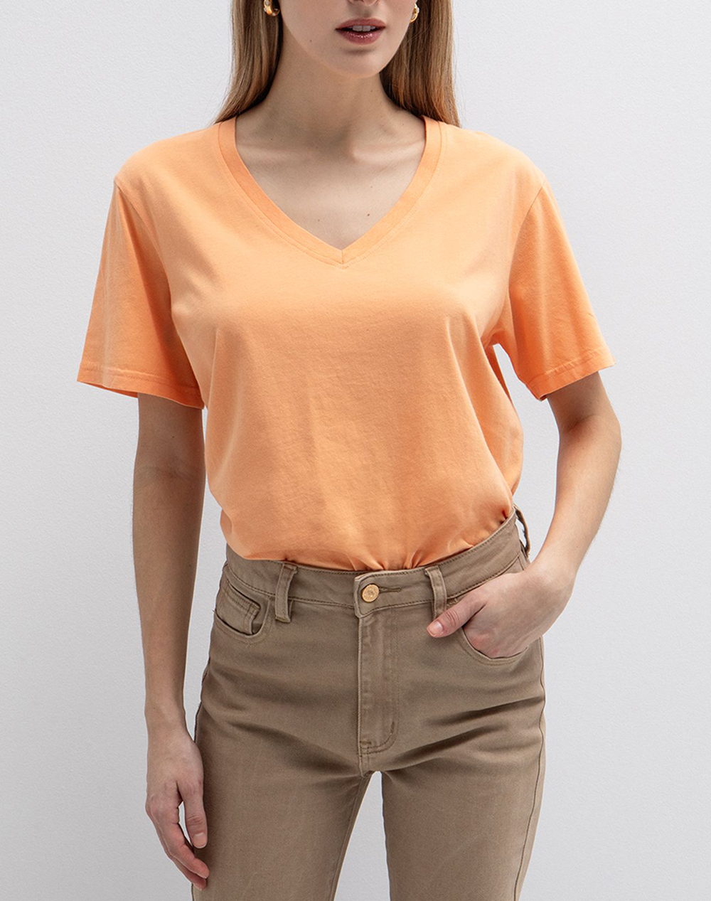 Toi&Moi Μπλουζα Γυναικα Ρουχα Μπλουζες Τ Shirt Orange Βαμβακι 80 6620 126 197