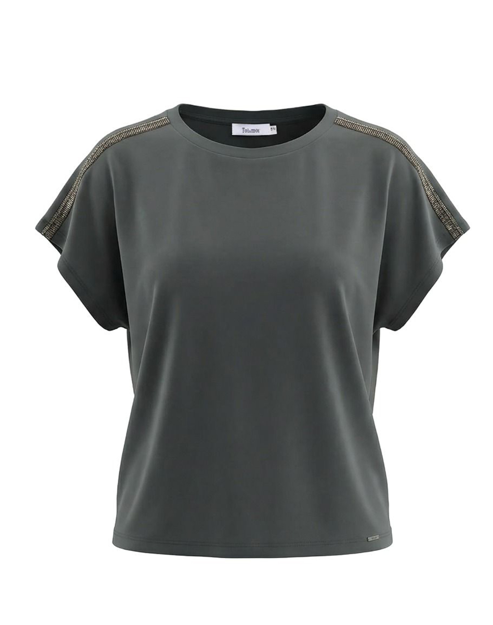Toi&Moi Μπλουζα Γυναικα Ρουχα Μπλουζες Τ Shirt Khaki Βαμβακι 80 6790 126 334