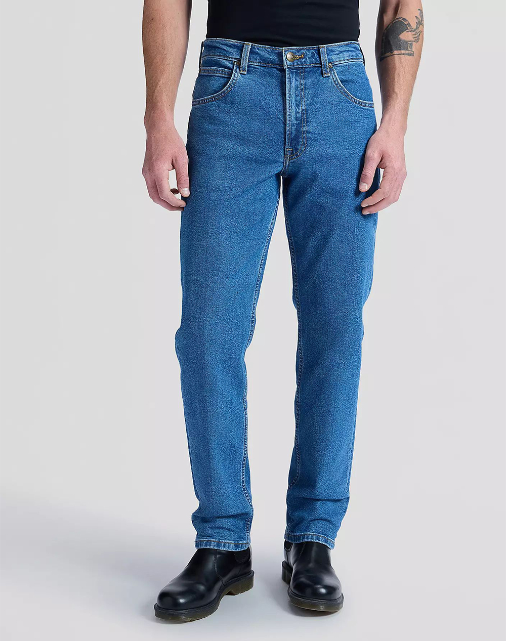 Lee Brooklyn Ανδρας Ρουχα Παντελονια Jeans Denimblue Βαμβακιμε Ελασταν 112371202 Belmont
