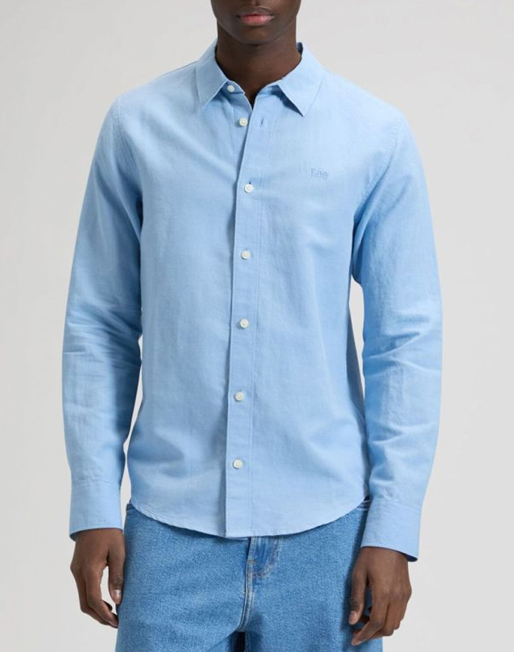 Lee Shirt Ανδρας Ρουχα Πουκαμισα Lightblue Βαμβακι,Λινο 112376556 Halogen - Koolfly
