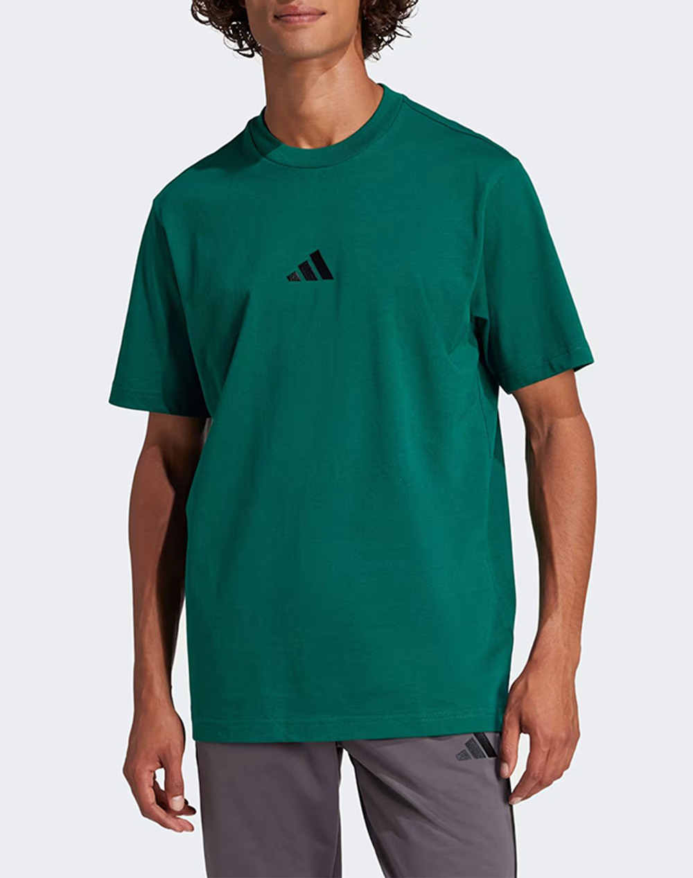 Adidas M Sl Sj T Ανδρας Ρουχα Μπλουζες T Shirt Darkgreen Βαμβακι Jf1096 Green