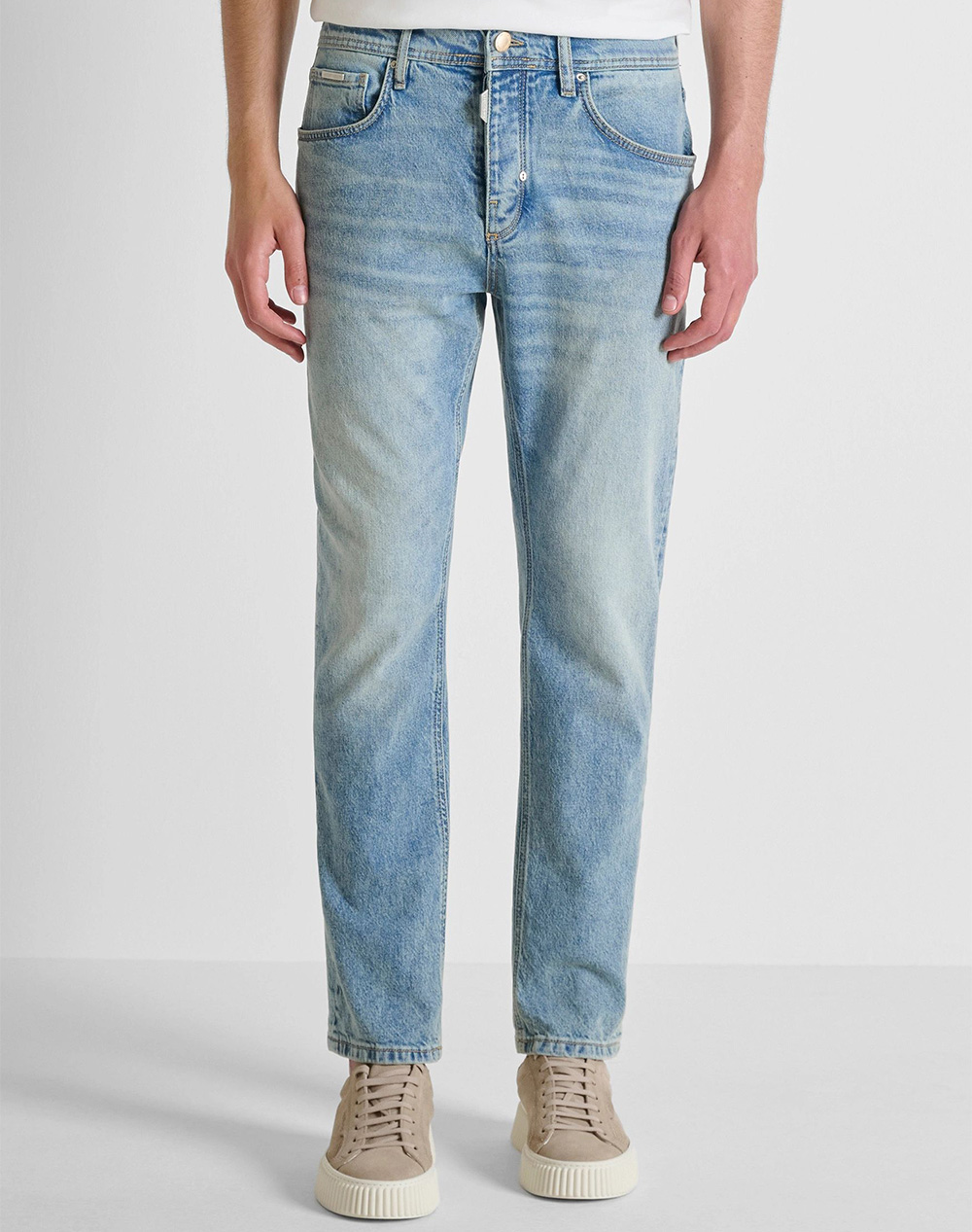 Antony Morato Pre Mmdt00299Fa750624 Jeans Jimi Slim Cropped Fit In Rigid Deep Sky Denim Παντελονι Ανδρικο Ανδρας Ρουχα Παντελονια Jeans Denimlightb