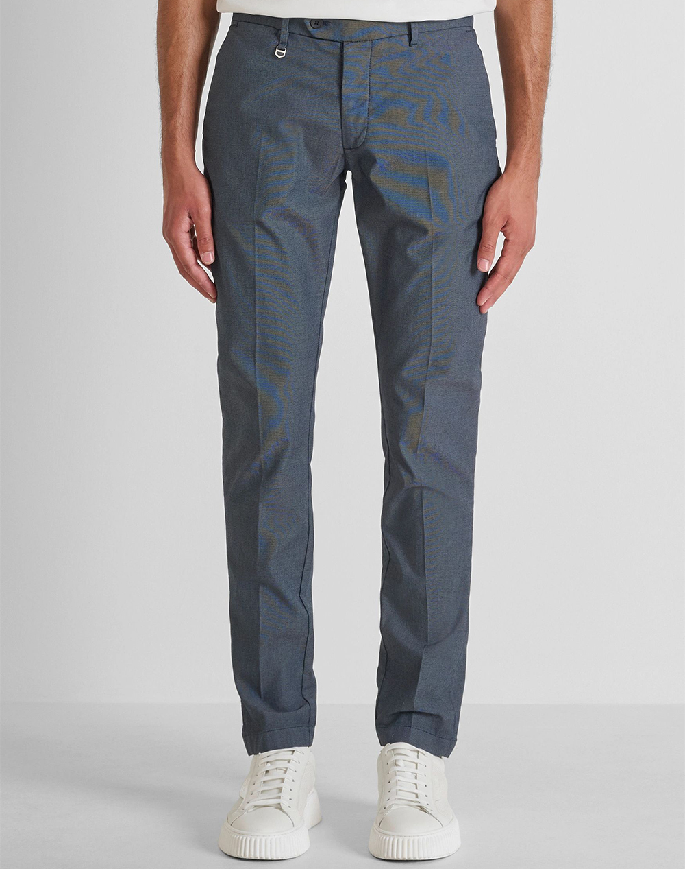 Antony Morato Mmtr00781Fa850390 Min Of 6 Trousers Bryan Skinny Fit In Garment Dye Stretch Cotton Blend Fabric Micro Pattern Παντελονι Ανδρικο Ανδρας